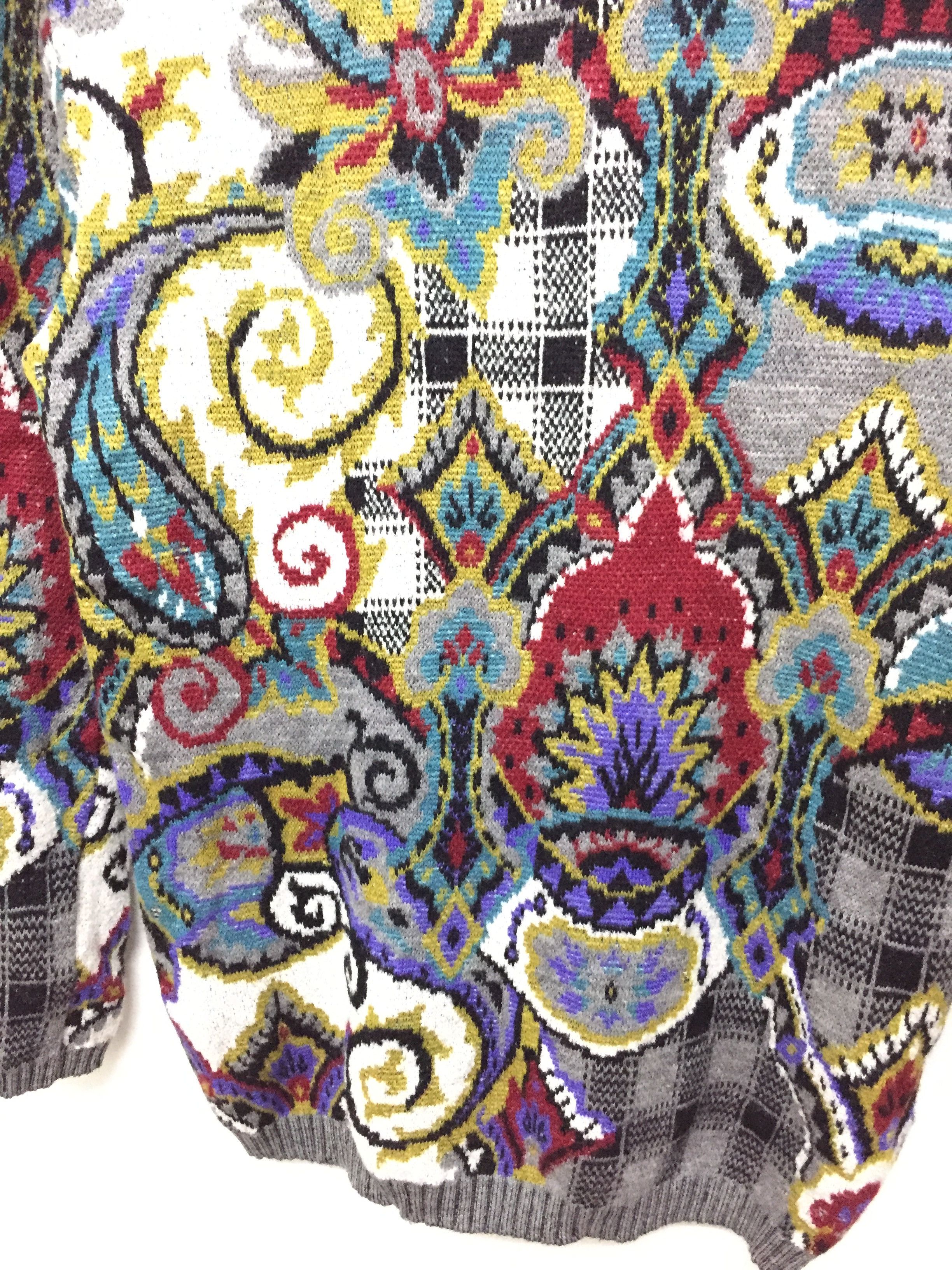 Yoshiyuki Konishi FICCE intarsia Florall Abstract wool knitwear Size S / US 4 / IT 40 - 10 Thumbnail