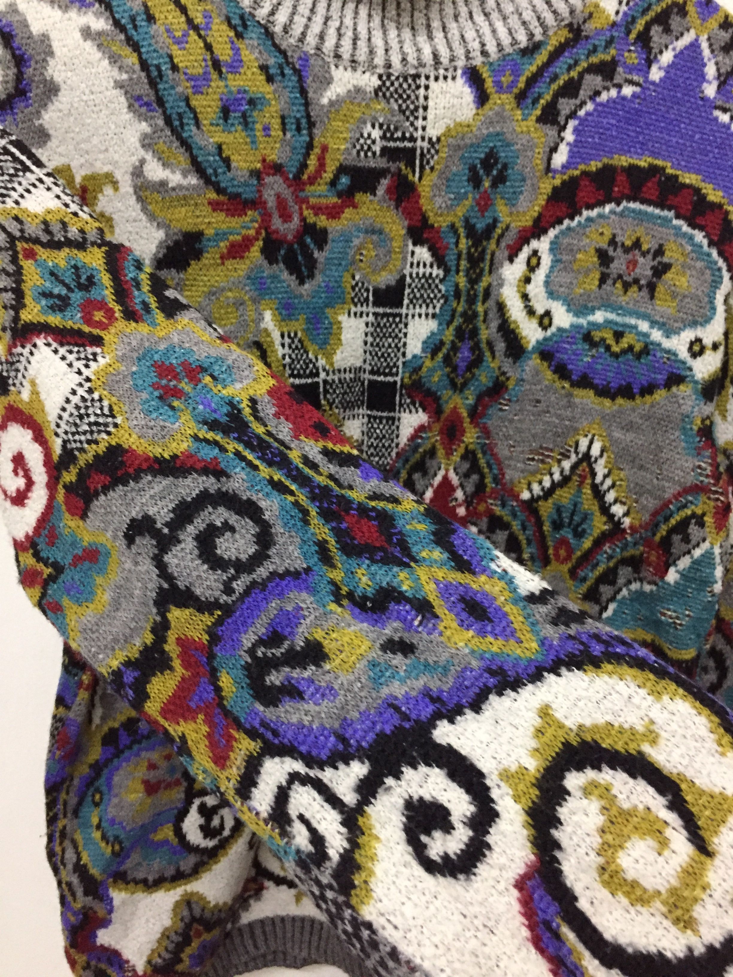 Yoshiyuki Konishi FICCE intarsia Florall Abstract wool knitwear Size S / US 4 / IT 40 - 7 Thumbnail