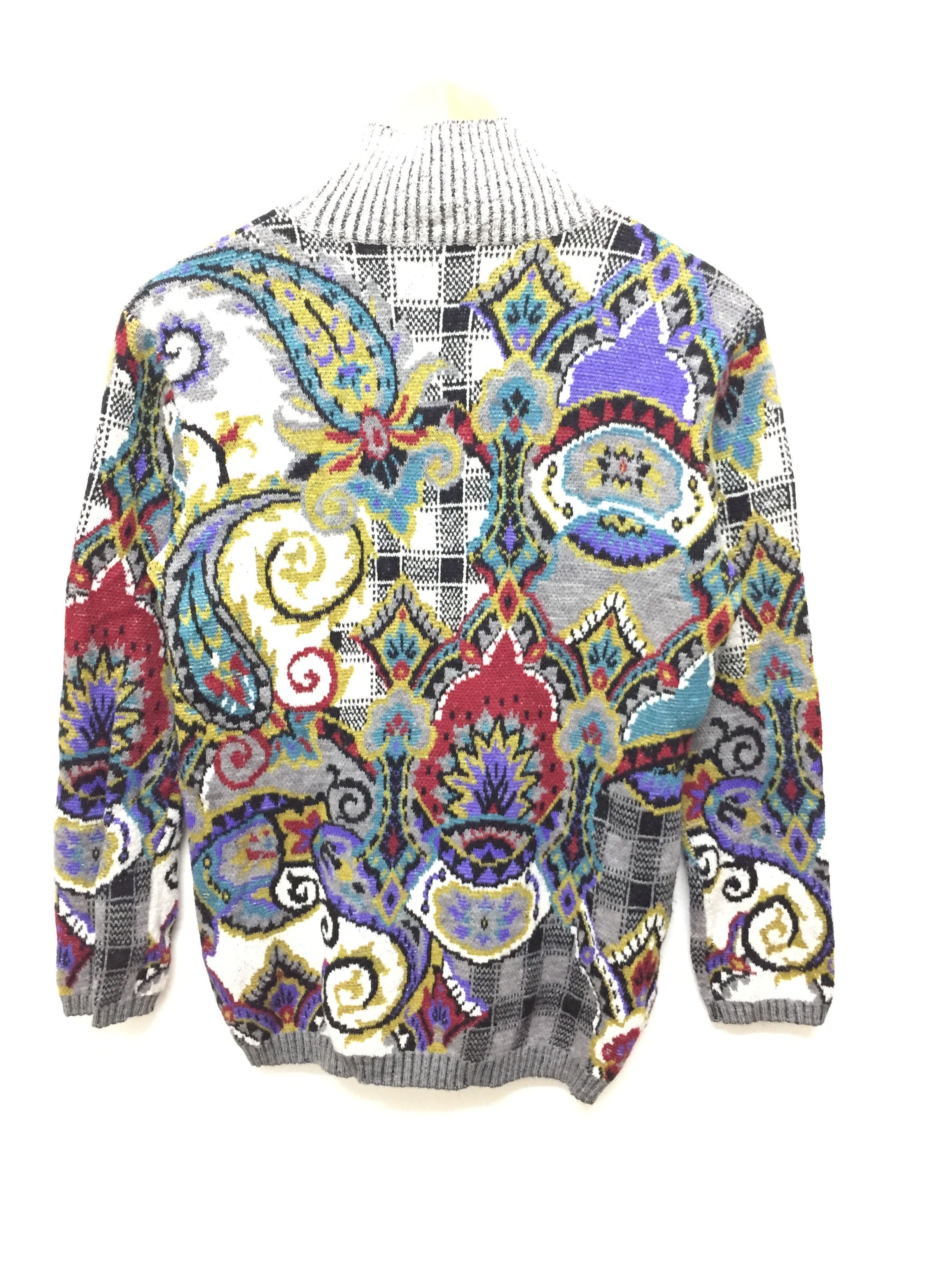 Yoshiyuki Konishi FICCE intarsia Florall Abstract wool knitwear Size S / US 4 / IT 40 - 8 Thumbnail