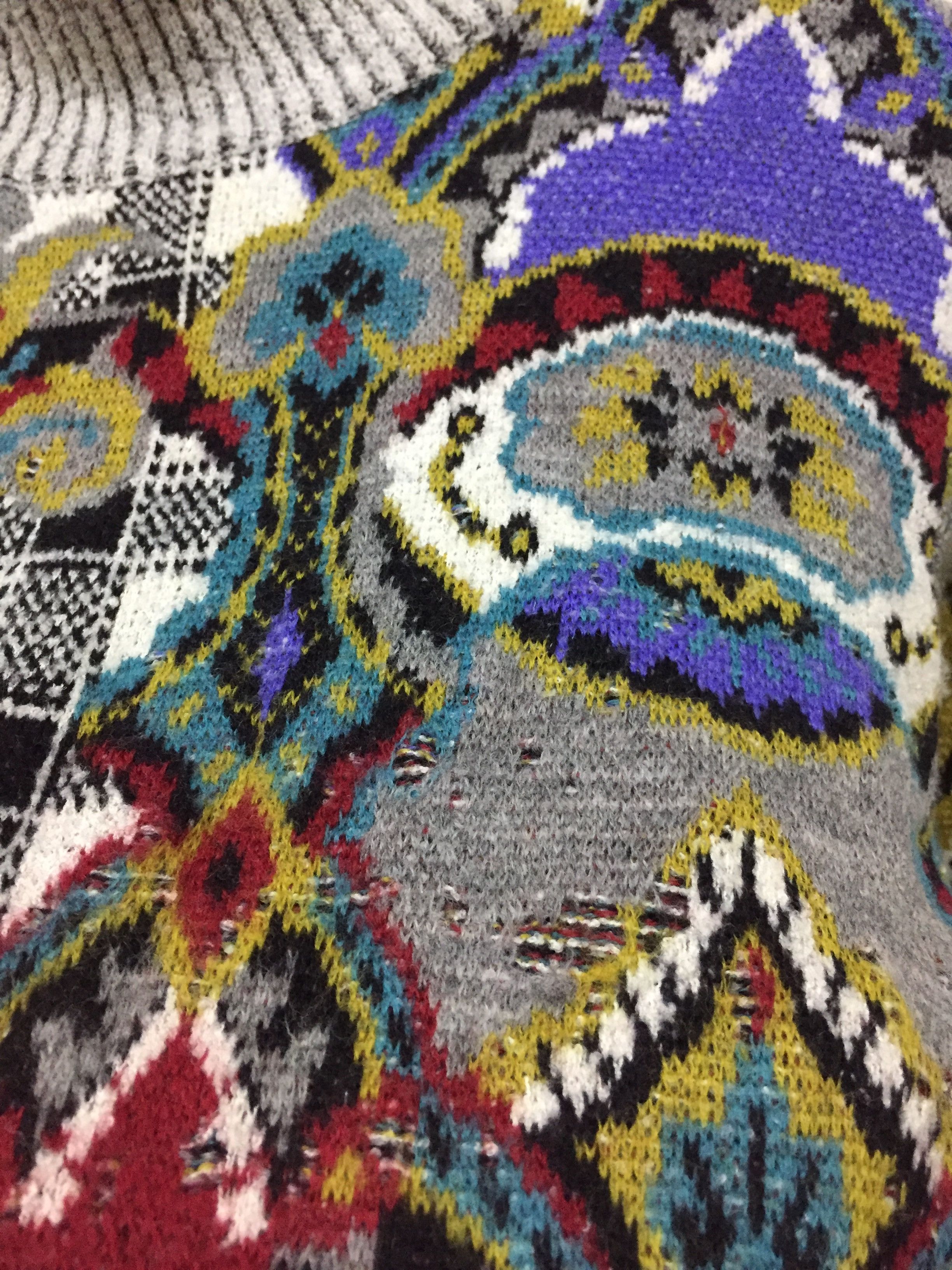 Yoshiyuki Konishi FICCE intarsia Florall Abstract wool knitwear Size S / US 4 / IT 40 - 6 Thumbnail