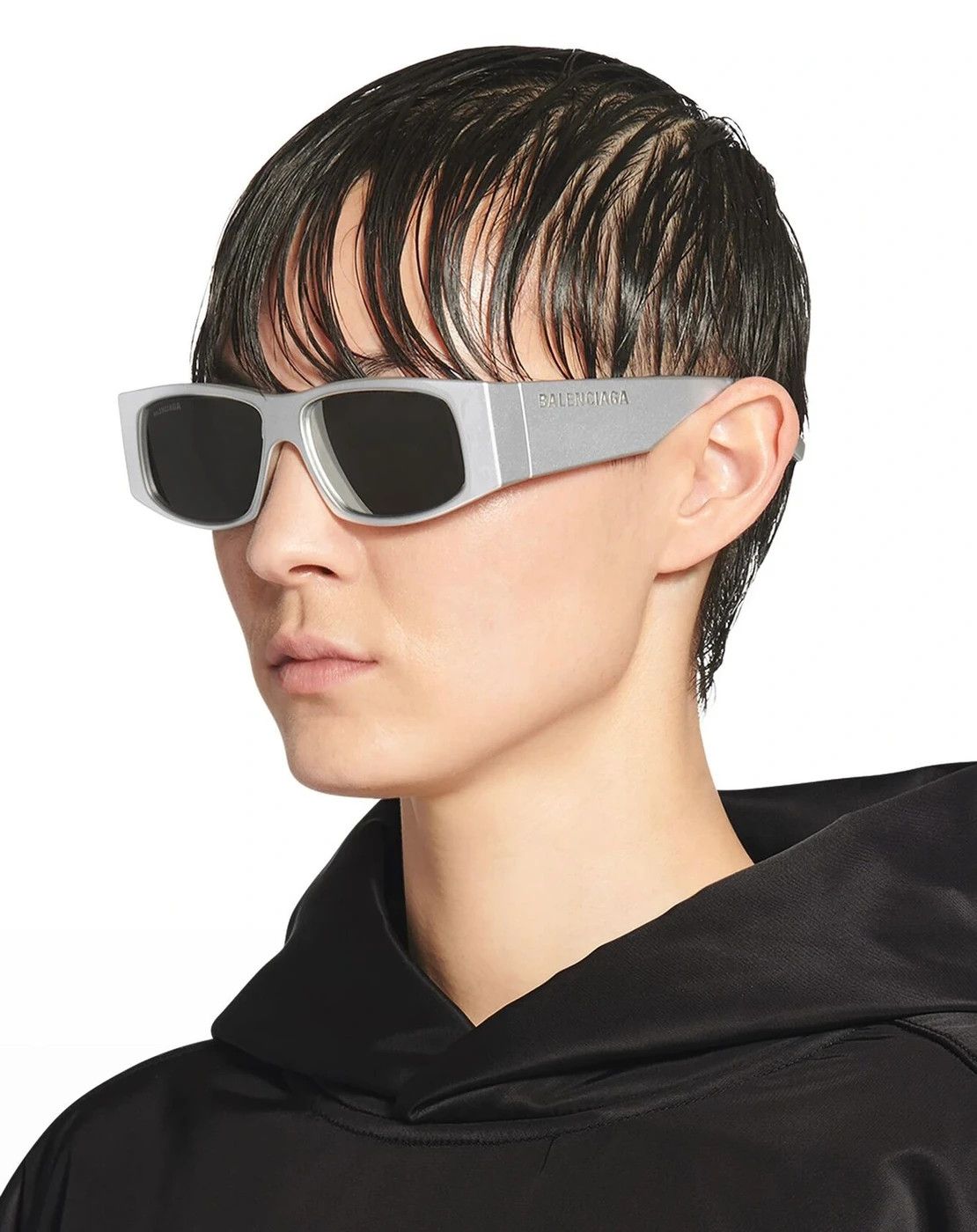 image of Balenciaga Led Glasses in Silver, Men's