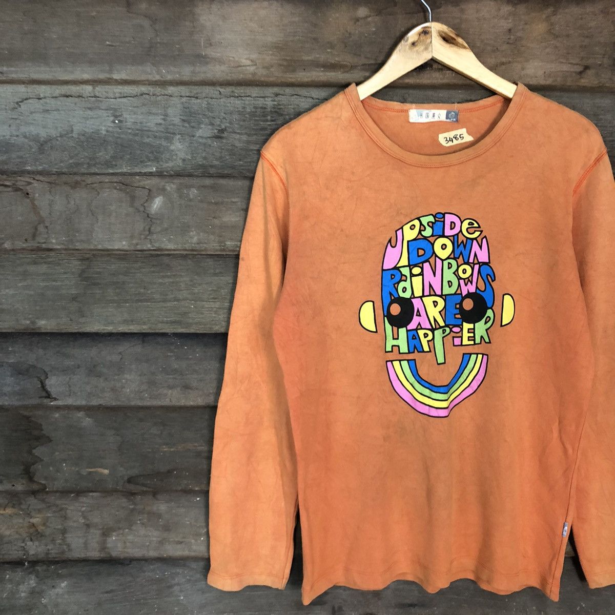 Japanese Brand Upside Down Rainbow Sweatshirt #3485 Size US L / EU 52-54 / 3 - 7 Thumbnail