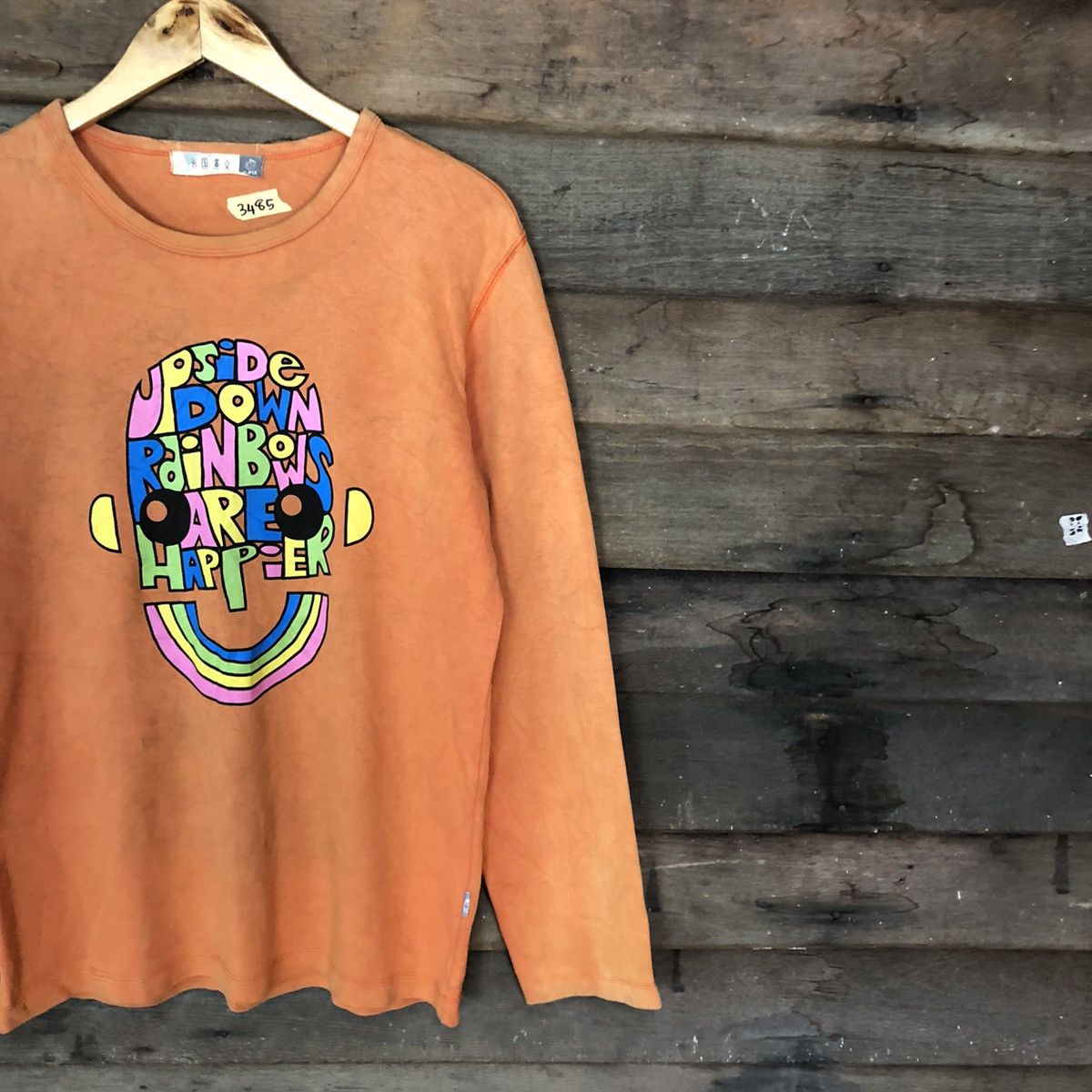 Japanese Brand Upside Down Rainbow Sweatshirt #3485 Size US L / EU 52-54 / 3 - 5 Thumbnail