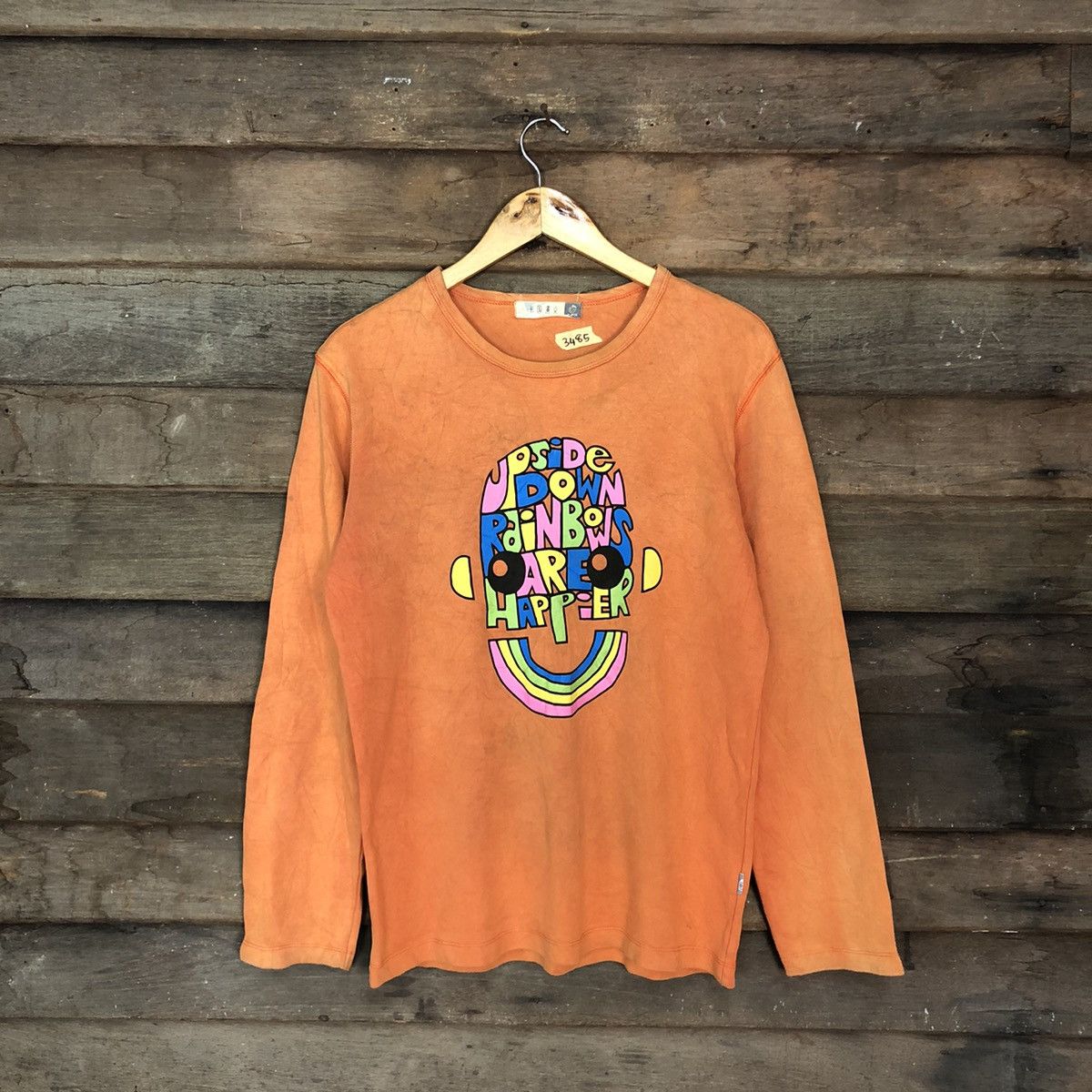 Japanese Brand Upside Down Rainbow Sweatshirt #3485 Size US L / EU 52-54 / 3 - 1 Thumbnail