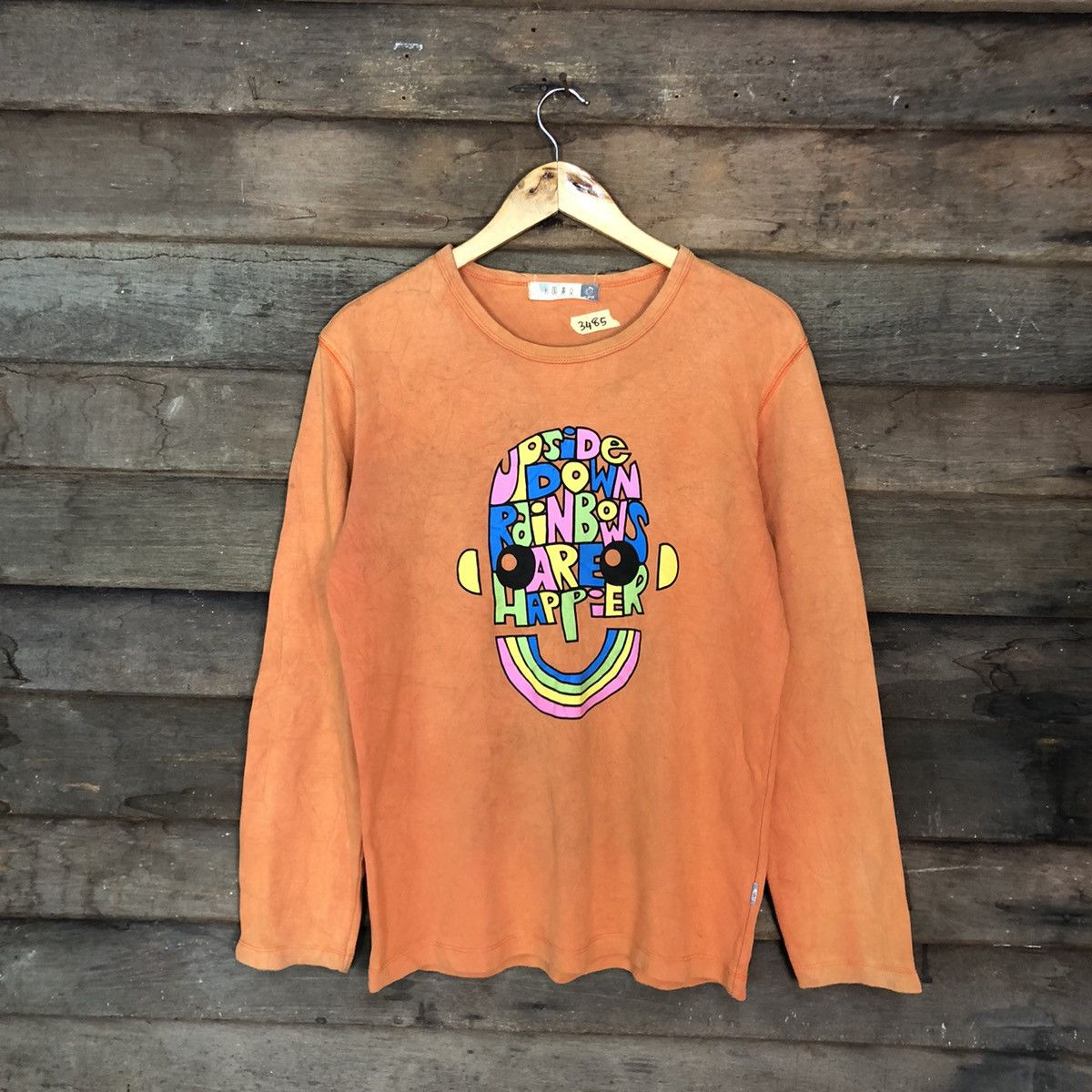Japanese Brand Upside Down Rainbow Sweatshirt #3485 Size US L / EU 52-54 / 3 - 3 Thumbnail