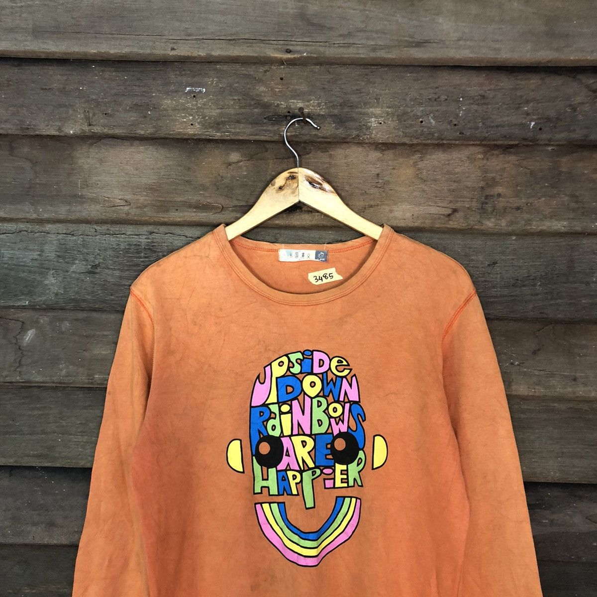Japanese Brand Upside Down Rainbow Sweatshirt #3485 Size US L / EU 52-54 / 3 - 2 Thumbnail