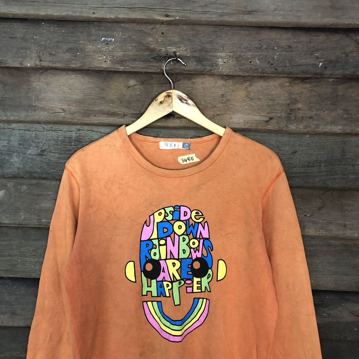 Japanese Brand Upside Down Rainbow Sweatshirt #3485 Size US L / EU 52-54 / 3 - 9 Thumbnail