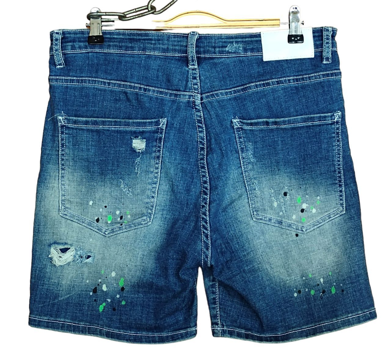 CIVARIZE CavariA Painted Short Denim Pants Size US 31 - 2 Thumbnail