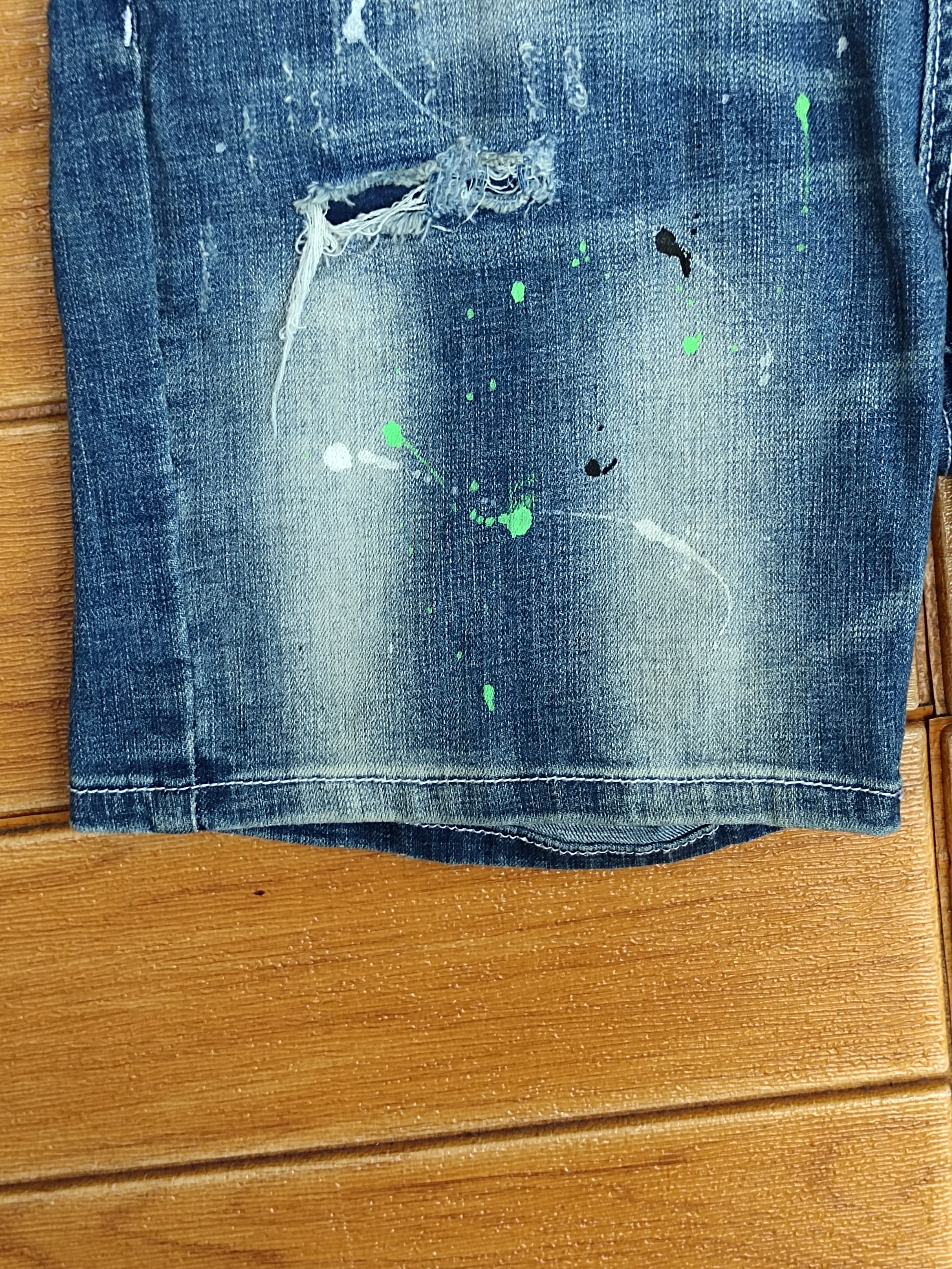 CIVARIZE CavariA Painted Short Denim Pants Size US 31 - 7 Thumbnail
