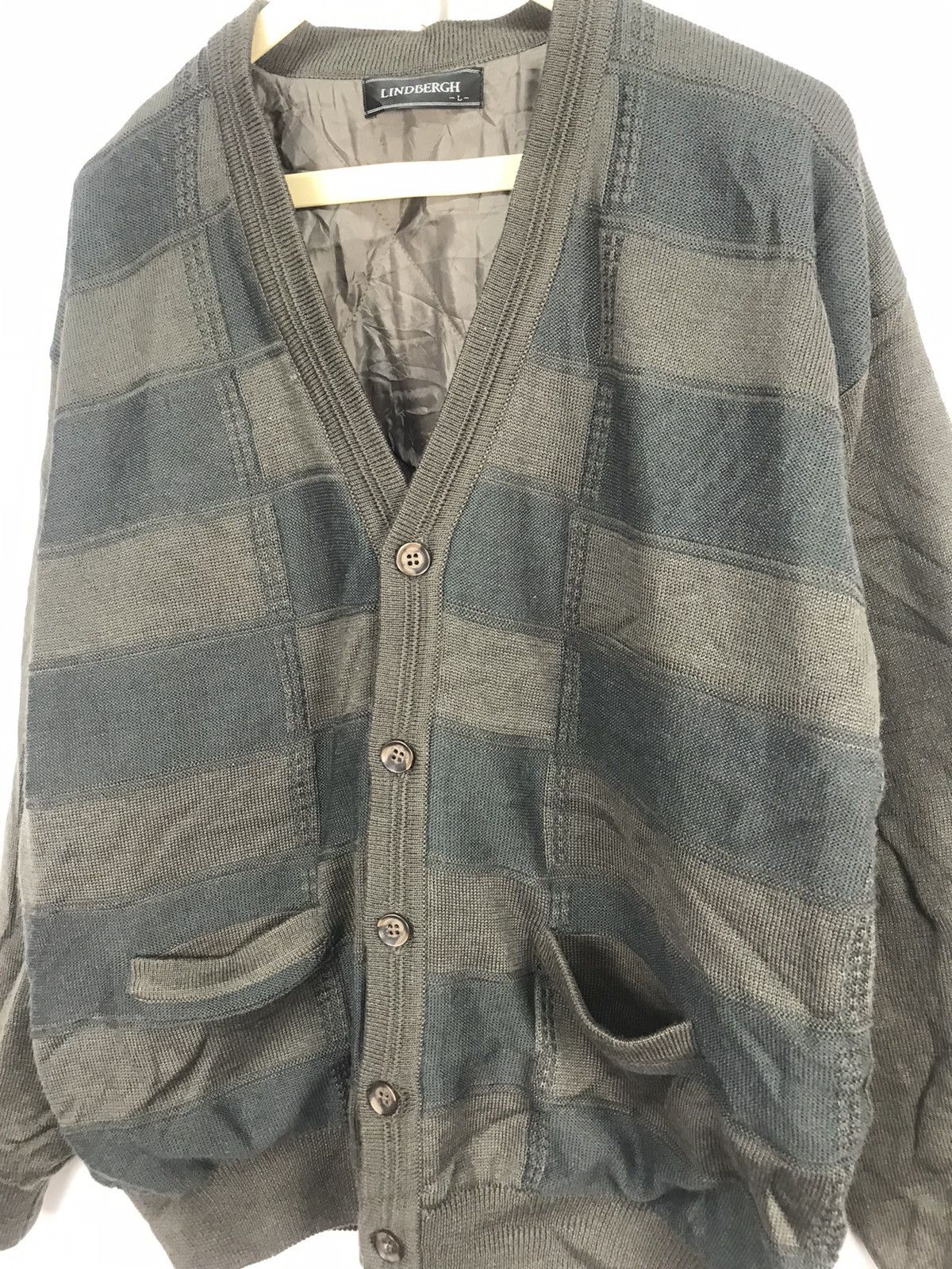 Japanese Brand × Lindbergh × Vintage Vintage Lindbergh button cardigan Size US L / EU 52-54 / 3 - 3 Thumbnail