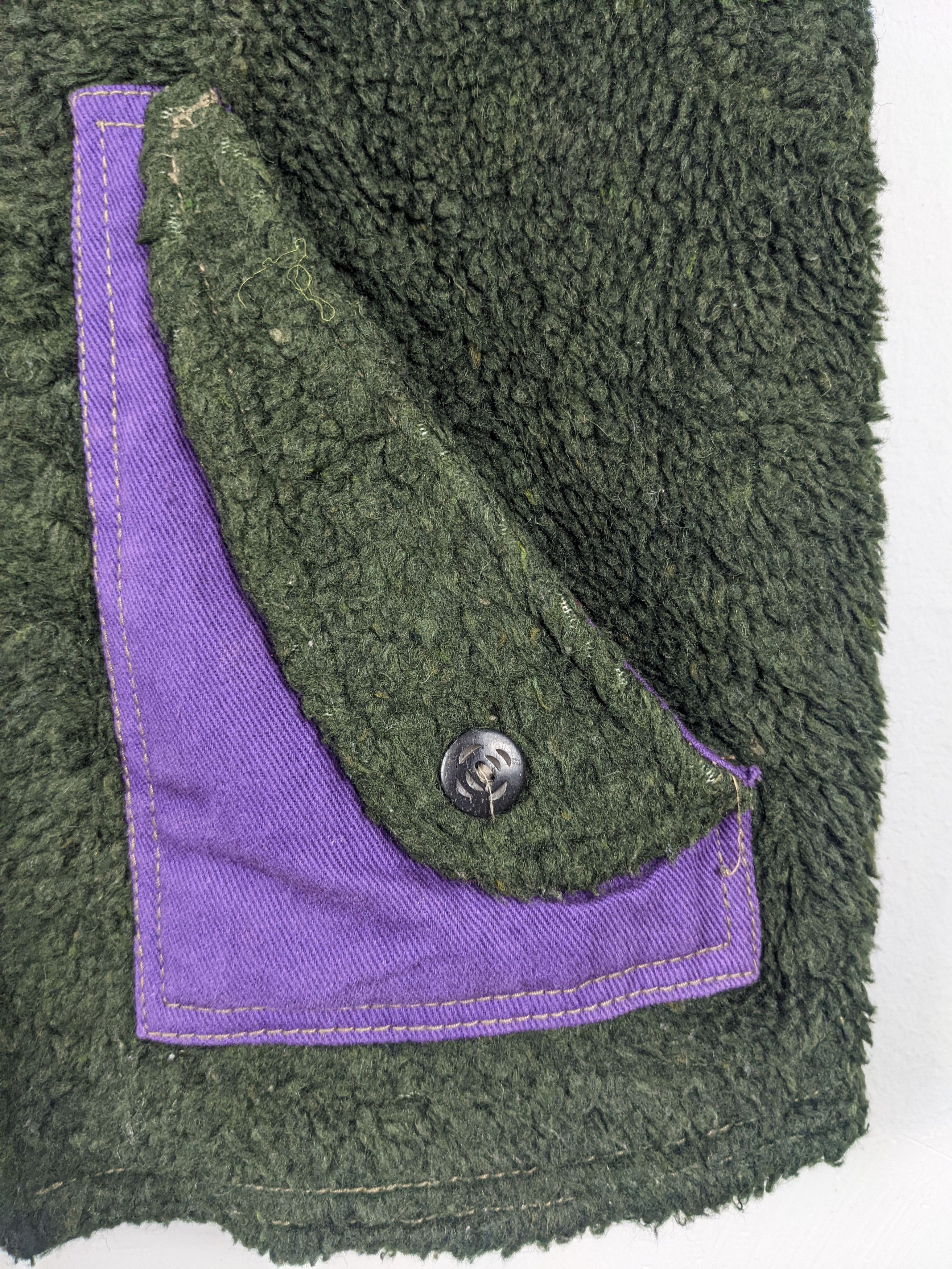 Japanese Brand Vintage 90s Fleece with Patterned Lined Vest Size US S / EU 44-46 / 1 - 7 Thumbnail