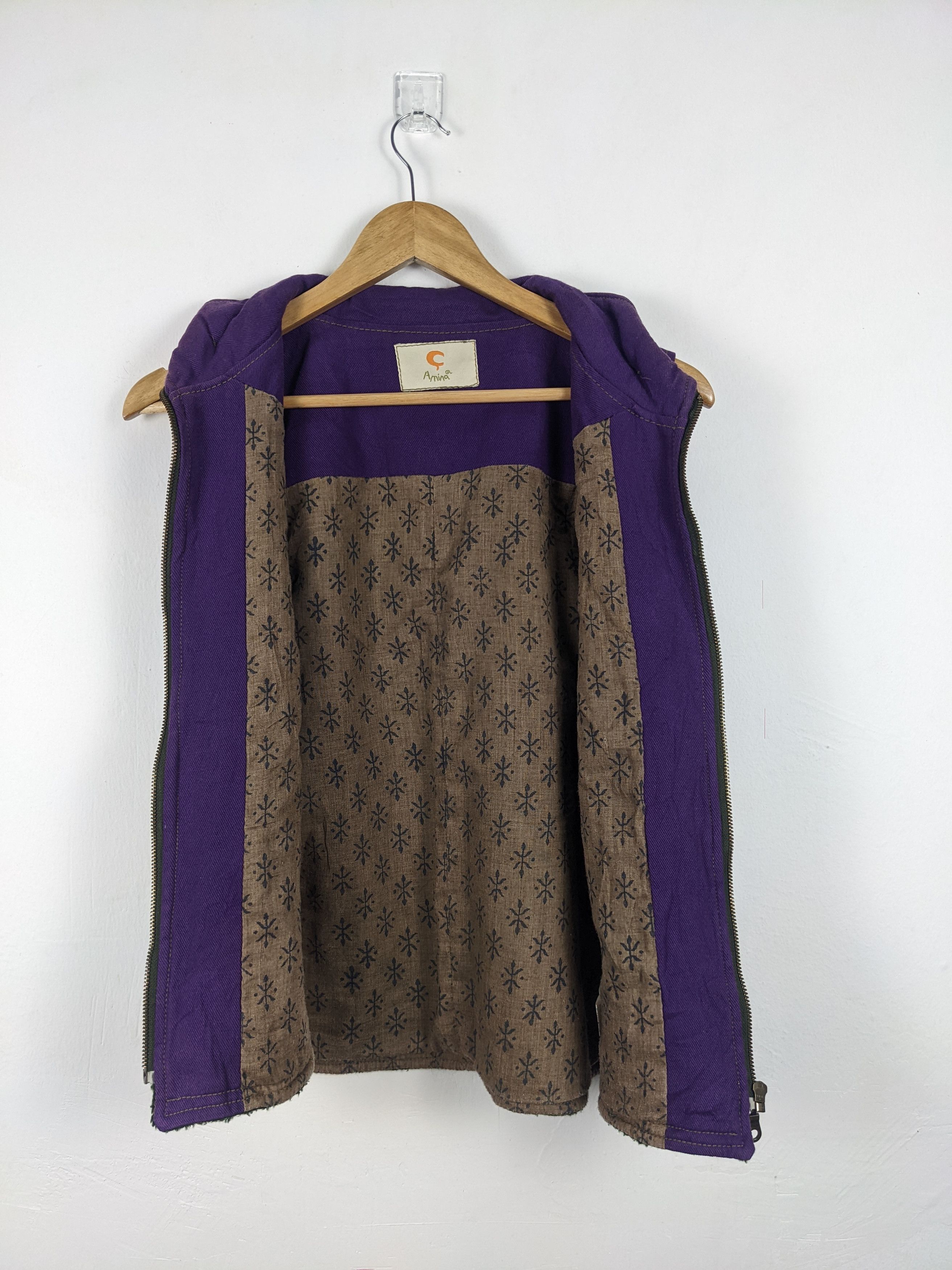 Japanese Brand Vintage 90s Fleece with Patterned Lined Vest Size US S / EU 44-46 / 1 - 11 Thumbnail
