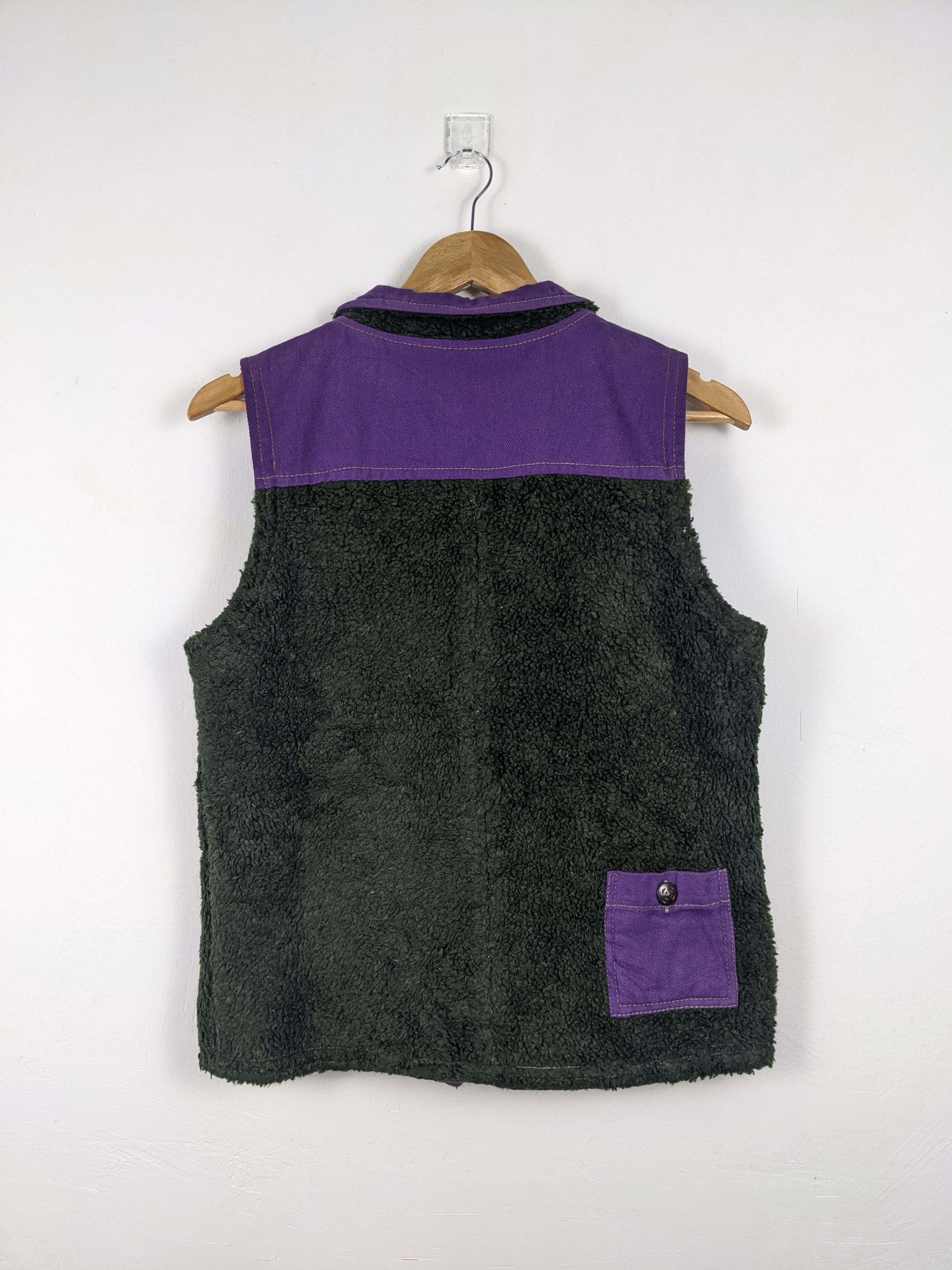 Japanese Brand Vintage 90s Fleece with Patterned Lined Vest Size US S / EU 44-46 / 1 - 8 Thumbnail