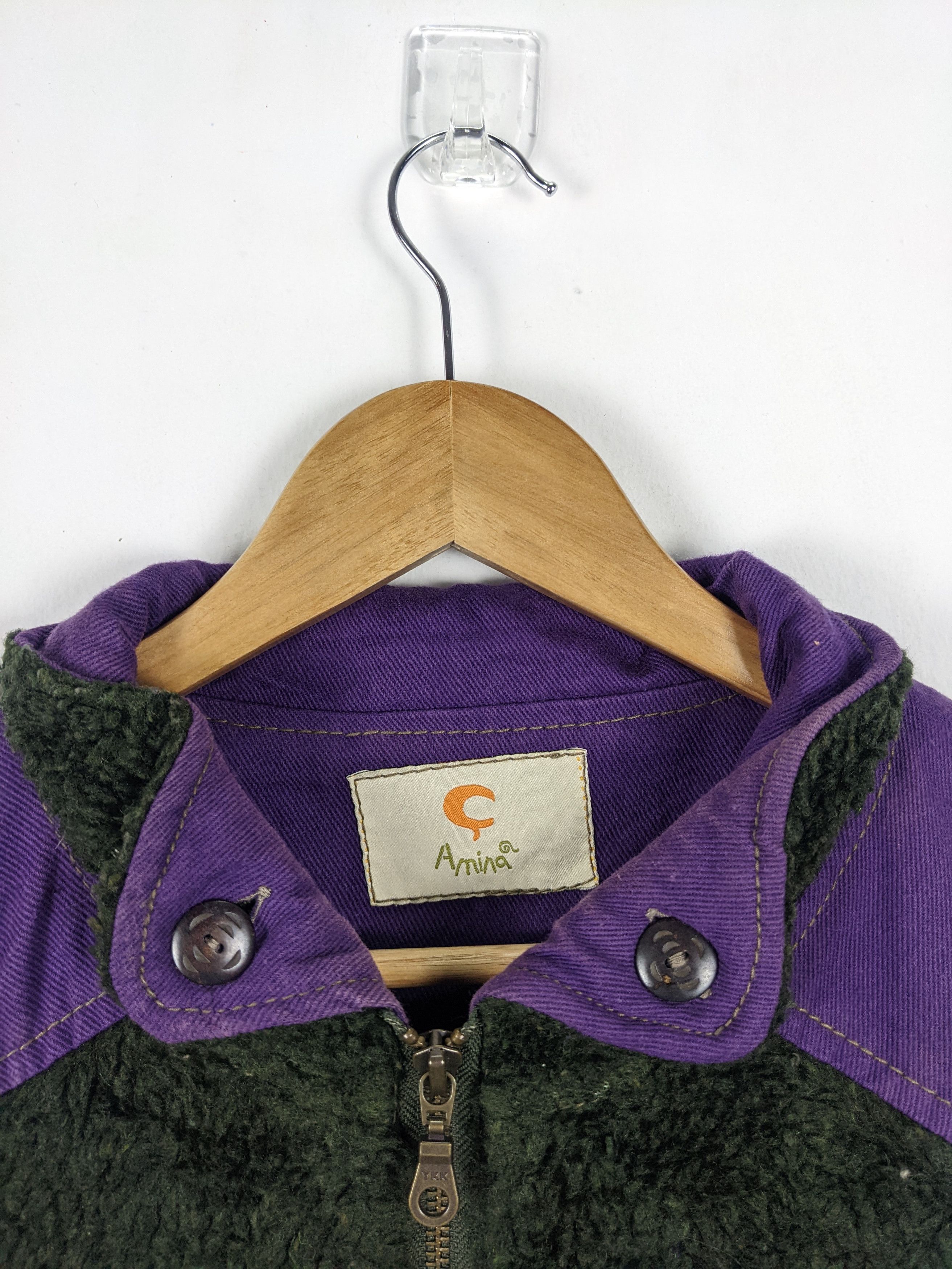 Japanese Brand Vintage 90s Fleece with Patterned Lined Vest Size US S / EU 44-46 / 1 - 4 Thumbnail