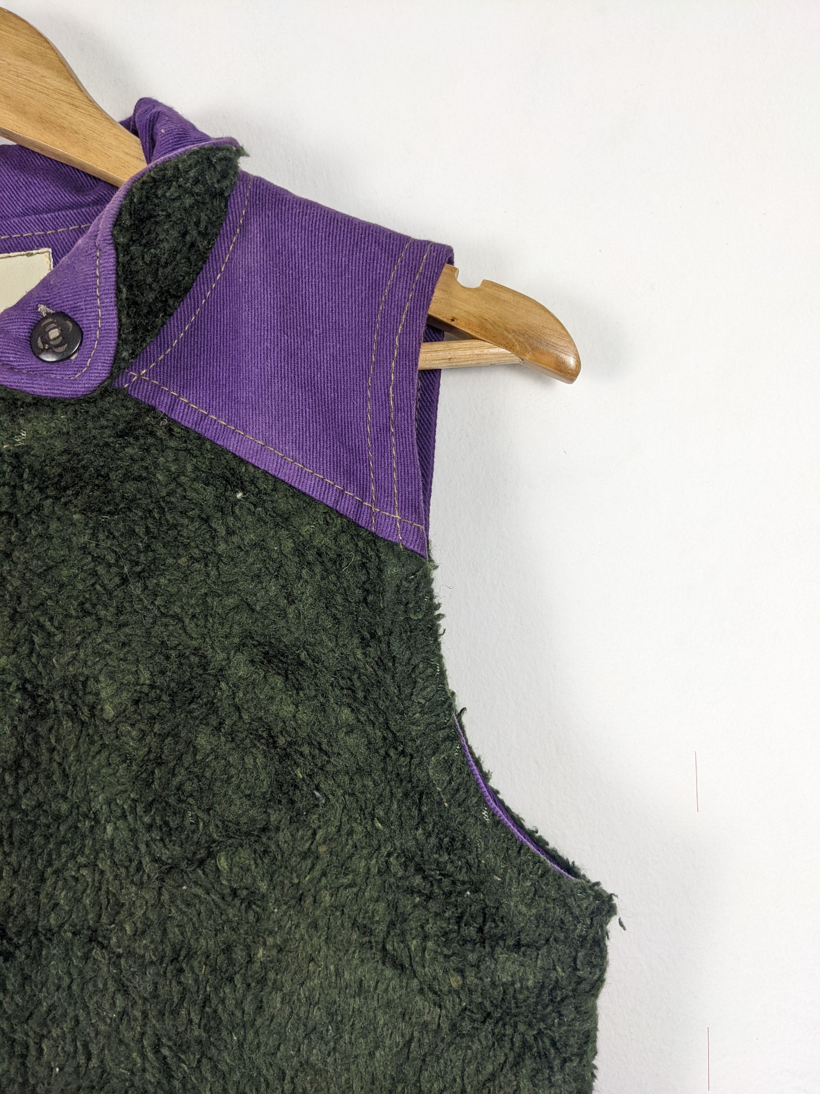 Japanese Brand Vintage 90s Fleece with Patterned Lined Vest Size US S / EU 44-46 / 1 - 3 Thumbnail