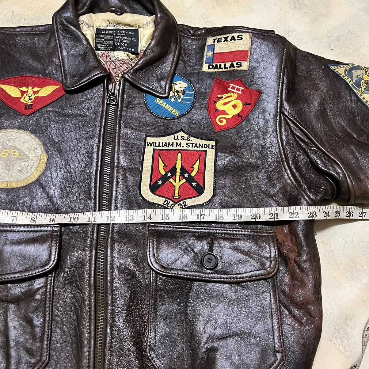 Avirex Vintage Avirex Leather Jacket Top Gun Maverick Full Patches Size US S / EU 44-46 / 1 - 12 Thumbnail