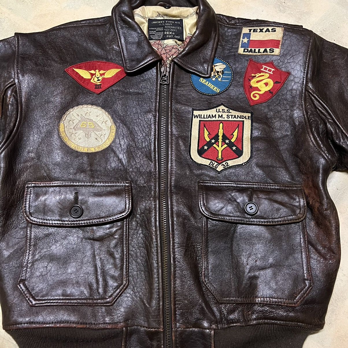 Avirex Vintage Avirex Leather Jacket Top Gun Maverick Full Patches Size US S / EU 44-46 / 1 - 5 Thumbnail