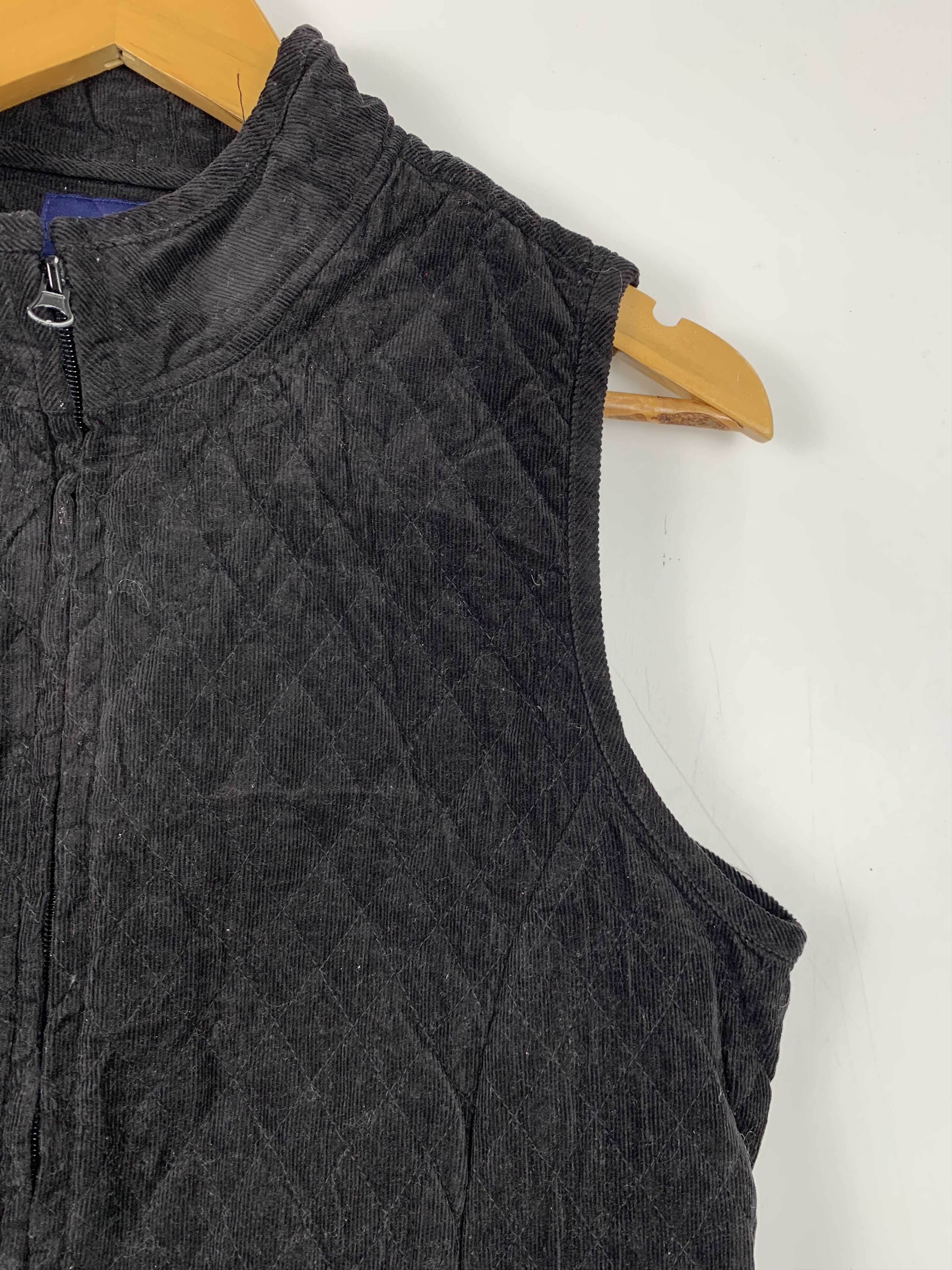 Basic Editions Vintage BASIC EDITIONS Quilted Corduroy Zip Up Vests Size US XS / EU 42 / 0 - 4 Thumbnail