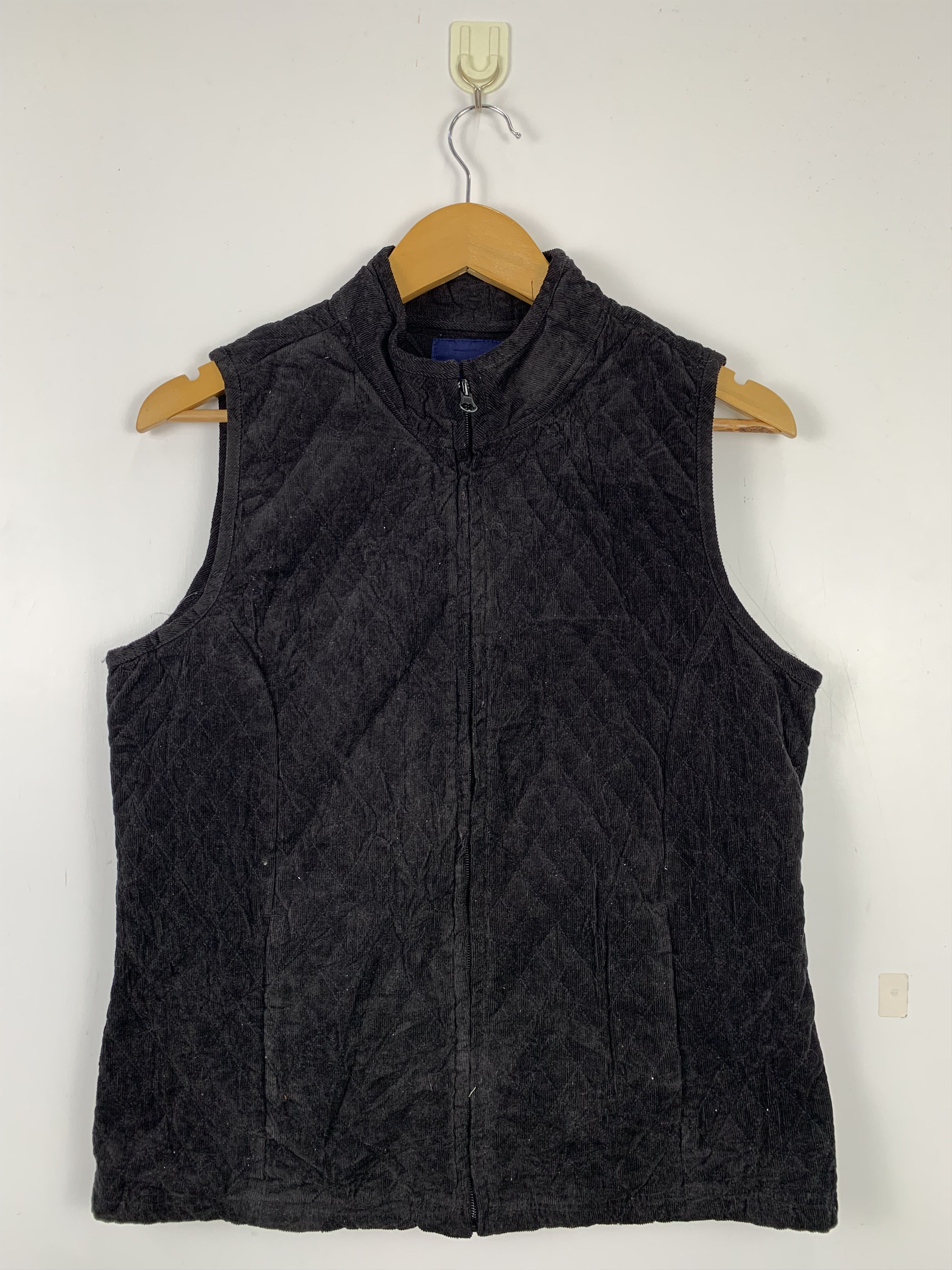 Basic Editions Vintage BASIC EDITIONS Quilted Corduroy Zip Up Vests Size US XS / EU 42 / 0 - 1 Thumbnail