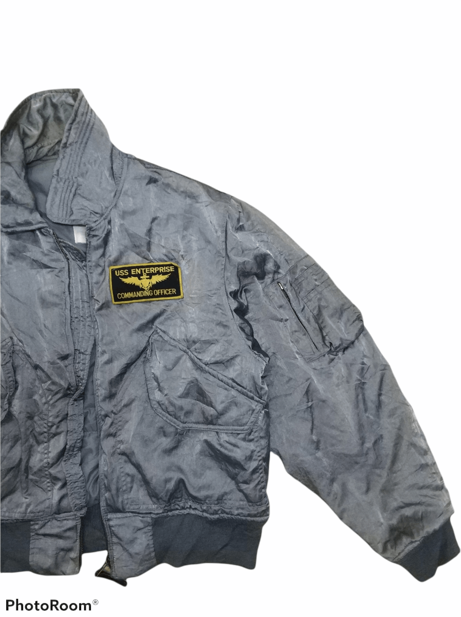Other 🔥Distressed Uss Enterprice Flight Jacket Size US M / EU 48-50 / 2 - 3 Thumbnail