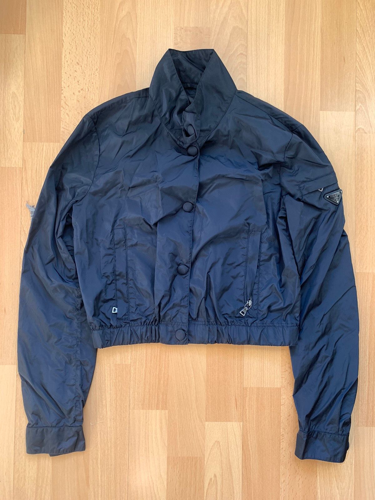 Pre-owned Prada Poplin Garbadine Jacket In Navy