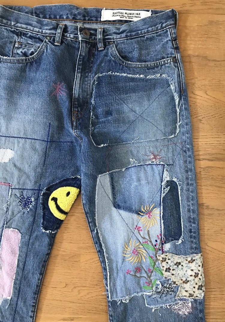 Kapital × Kapital Kountry KAPITAL 14oz Denim 5P Okabilly, Gypsy Patchwork Remake. Size US 34 / EU 50 - 5 Thumbnail