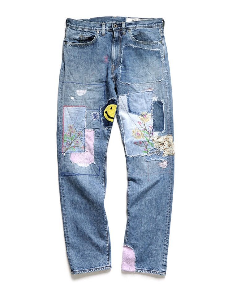 Kapital × Kapital Kountry KAPITAL 14oz Denim 5P Okabilly, Gypsy Patchwork Remake. Size US 34 / EU 50 - 1 Thumbnail