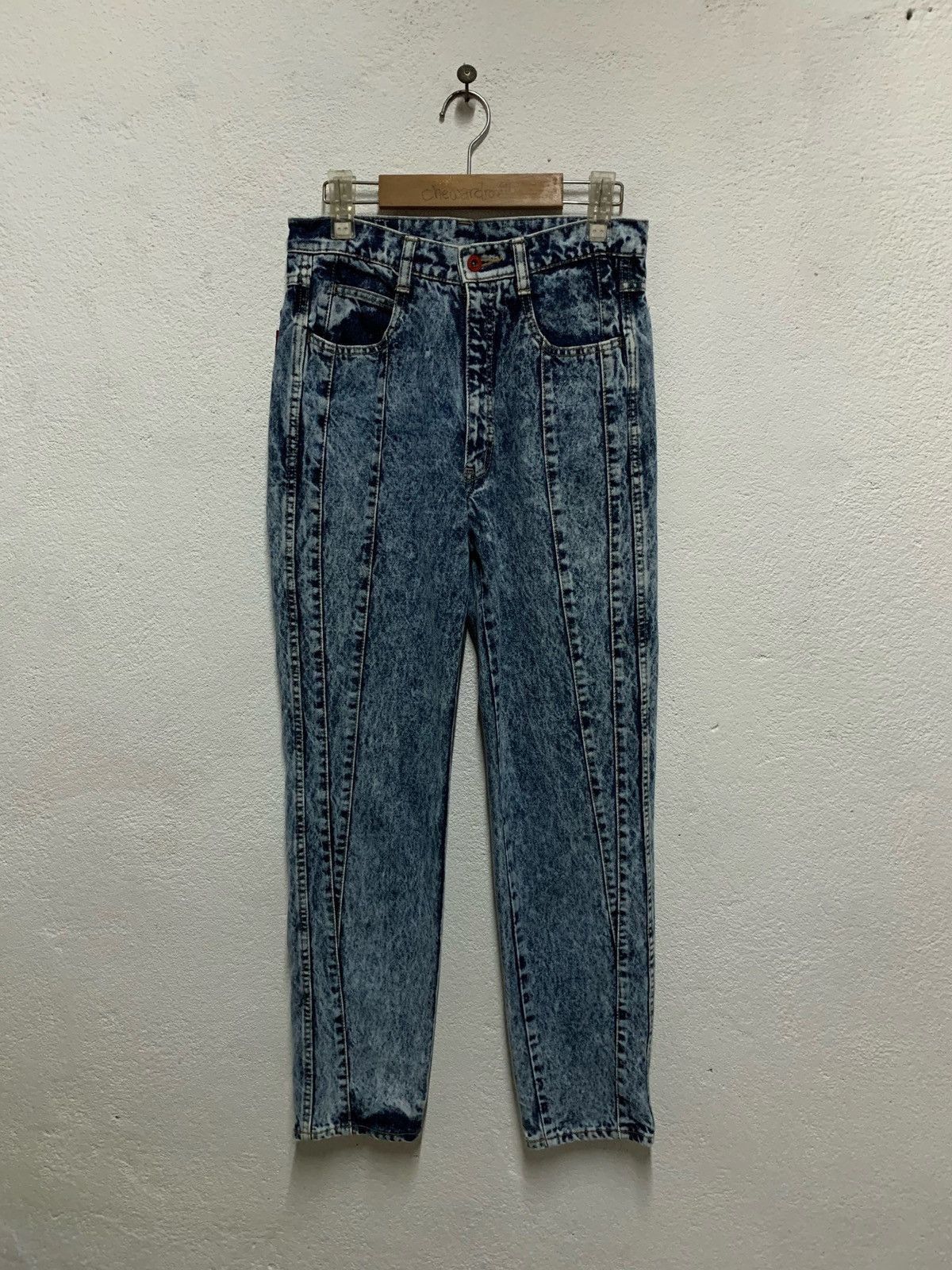 Japanese Brand Three P.A.L Acid Wash Denim Pant Size US 30 / EU 46 - 2 Thumbnail