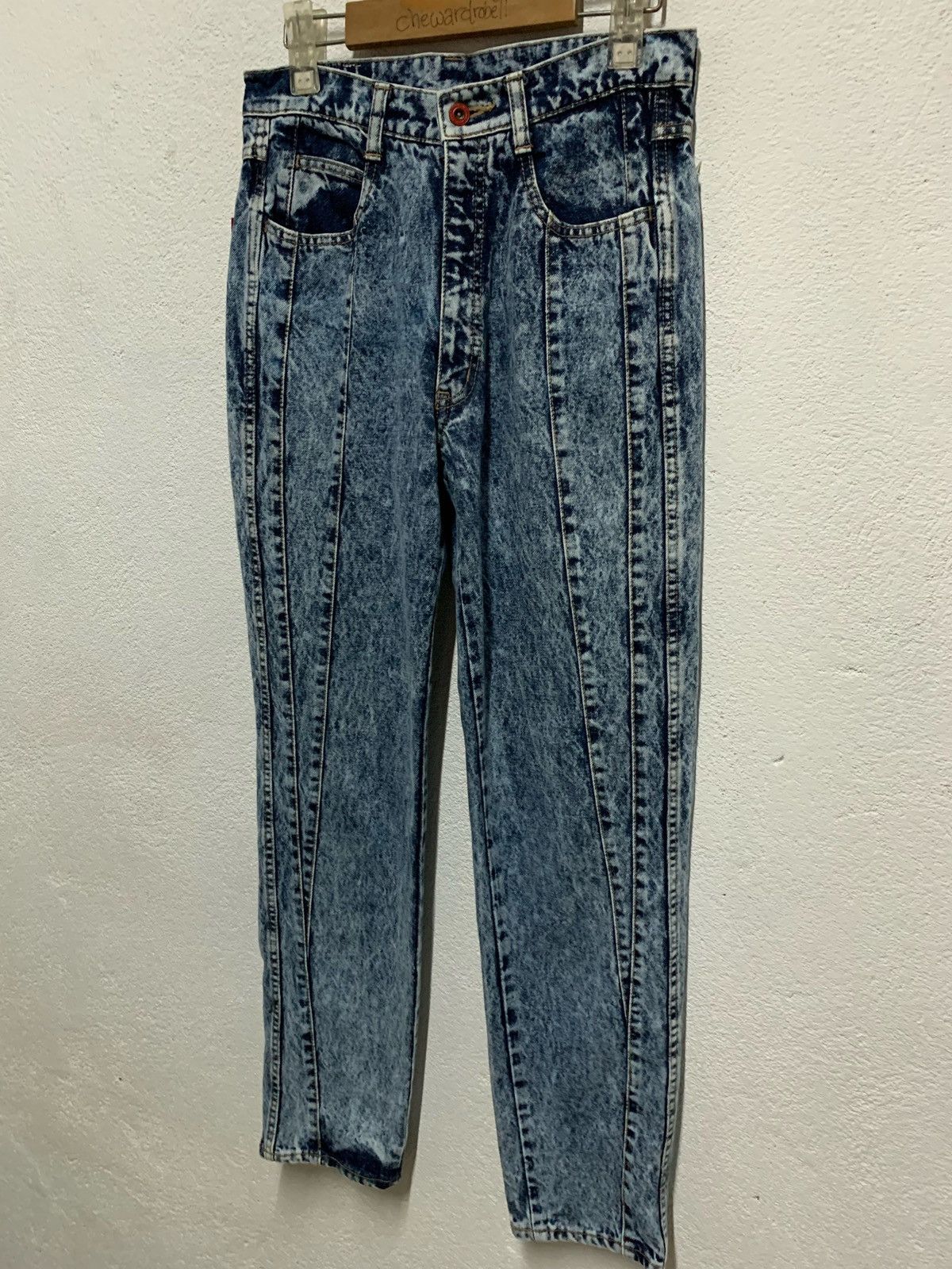 Japanese Brand Three P.A.L Acid Wash Denim Pant Size US 30 / EU 46 - 4 Thumbnail
