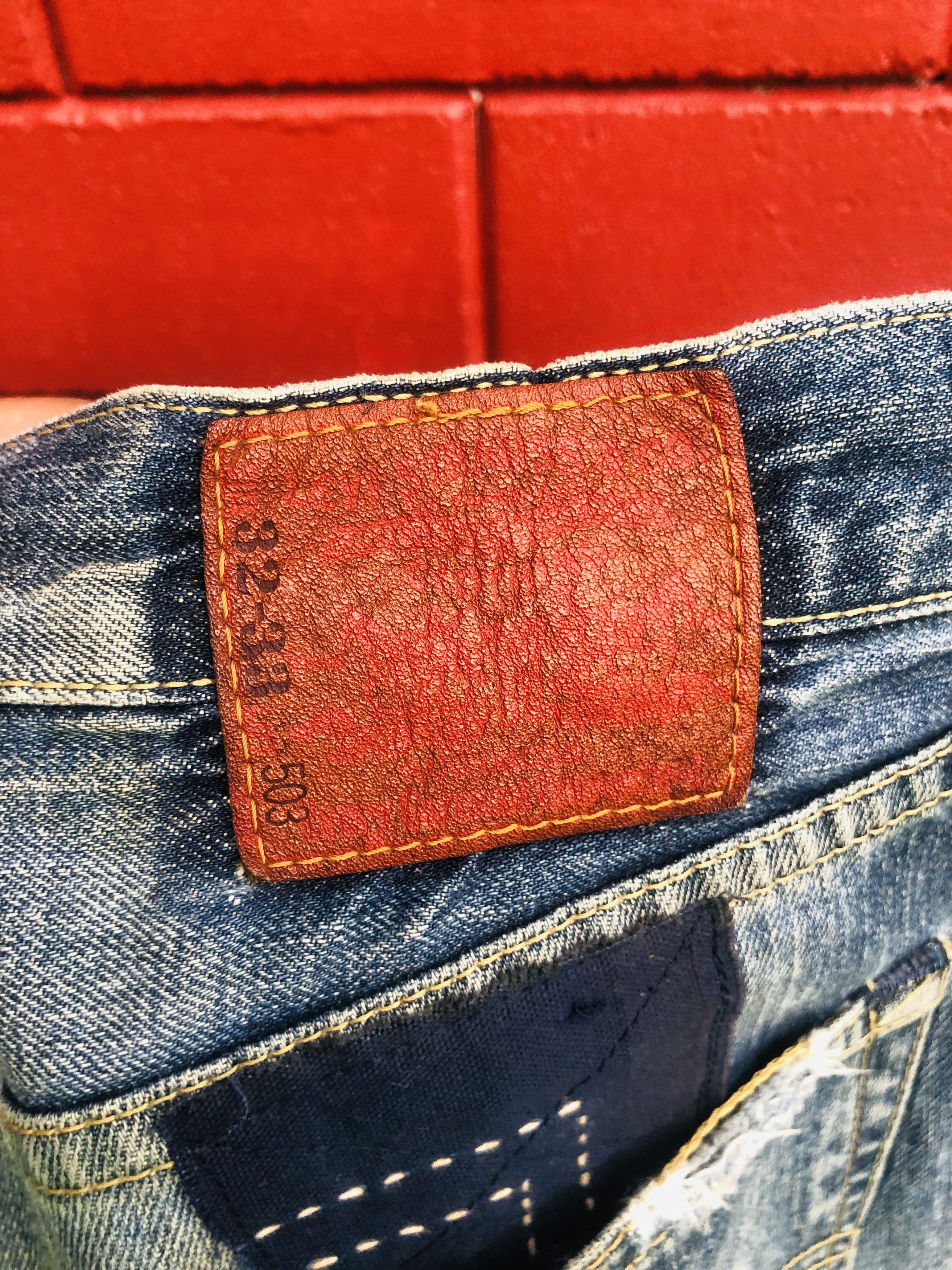 Japanese Brand × Vintage Vintage Levis Distressed Patches Designer Fashion Style Size US 32 / EU 48 - 13 Thumbnail