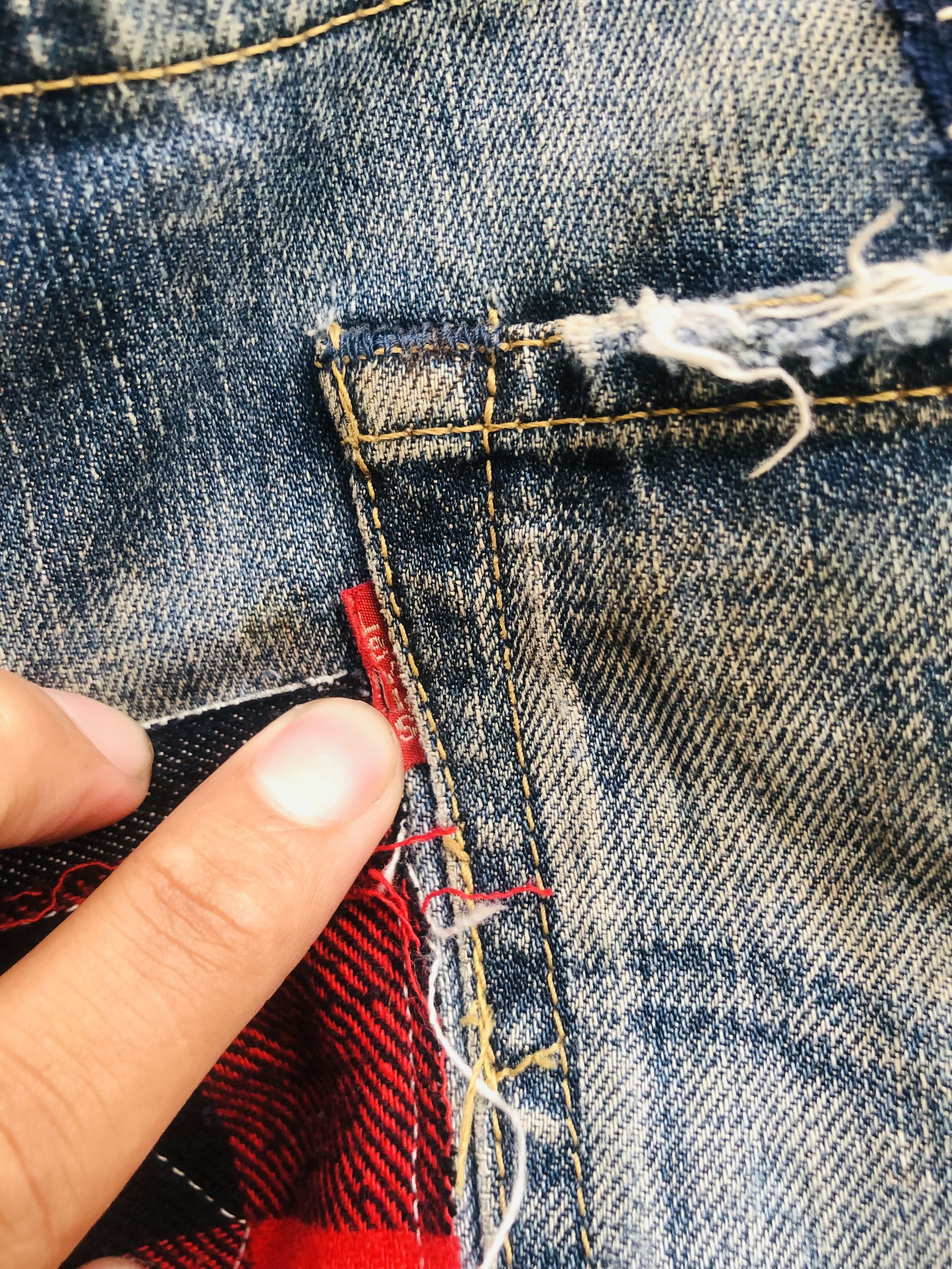 Japanese Brand × Vintage Vintage Levis Distressed Patches Designer Fashion Style Size US 32 / EU 48 - 9 Thumbnail