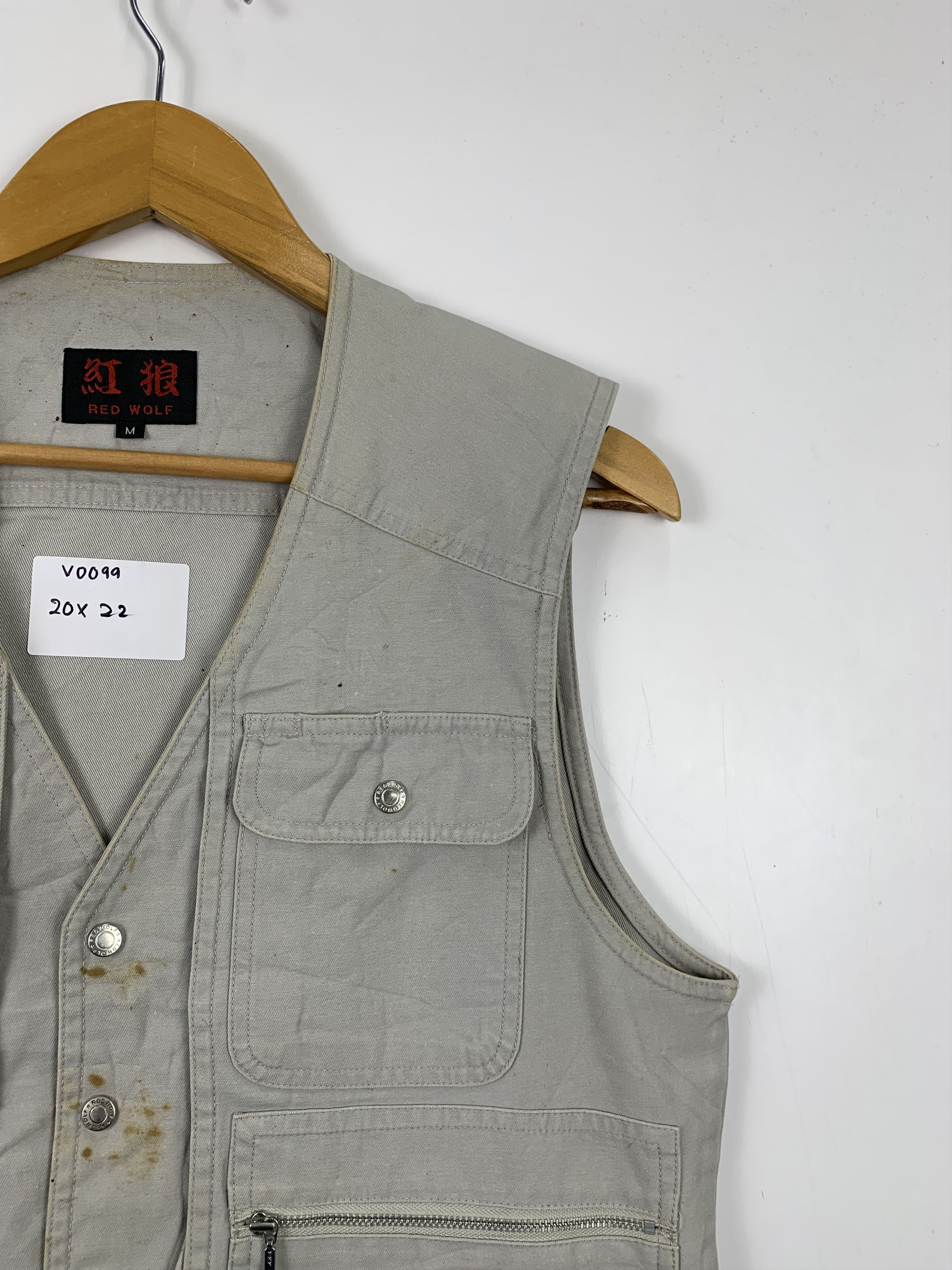 Japanese Brand Vintage RED WOLF Cotton Multi Pocket Fishing Vest V0099 Size US S / EU 44-46 / 1 - 5 Thumbnail