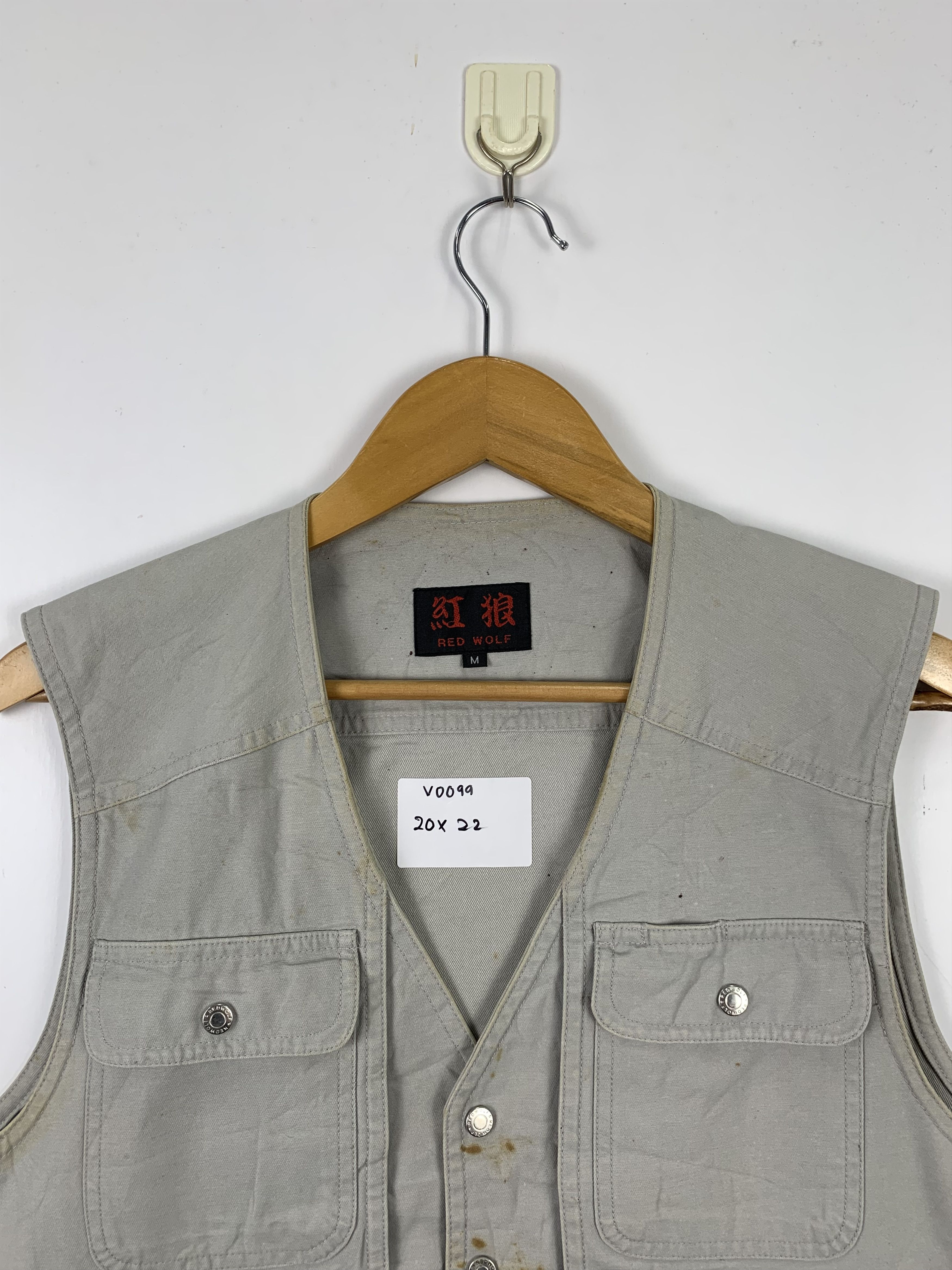 Japanese Brand Vintage RED WOLF Cotton Multi Pocket Fishing Vest V0099 Size US S / EU 44-46 / 1 - 2 Thumbnail