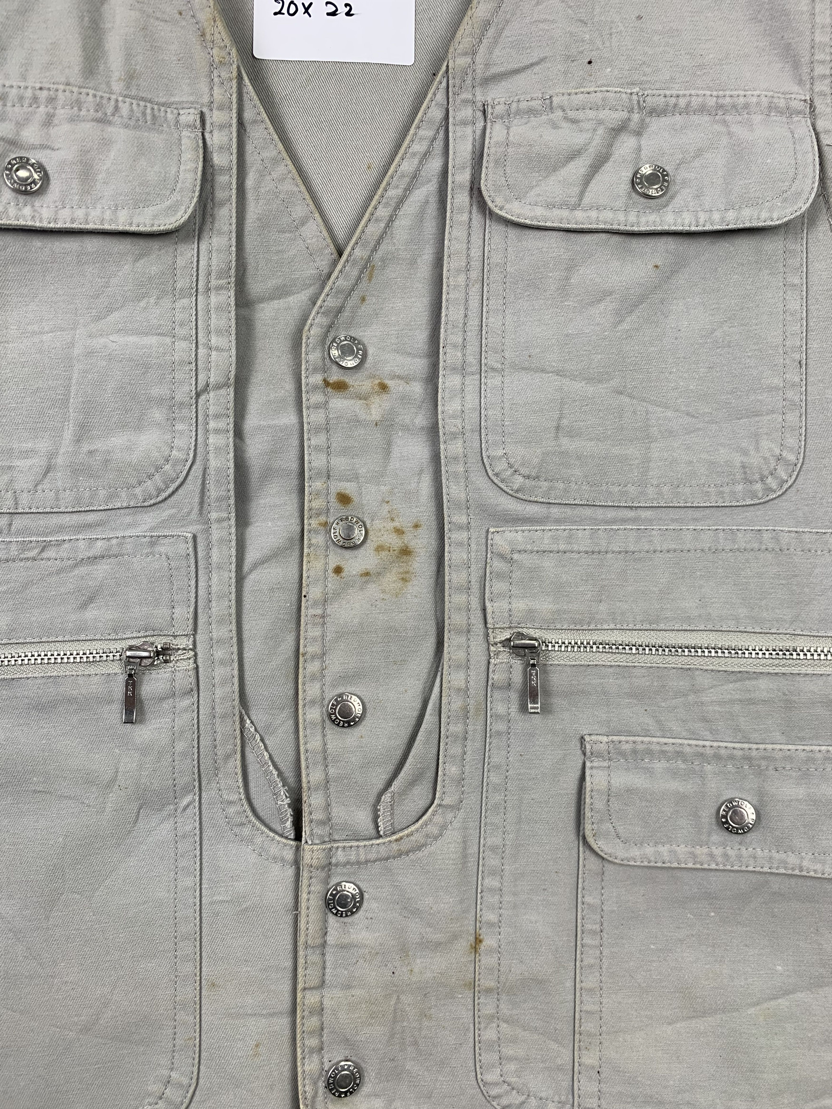 Japanese Brand Vintage RED WOLF Cotton Multi Pocket Fishing Vest V0099 Size US S / EU 44-46 / 1 - 7 Thumbnail