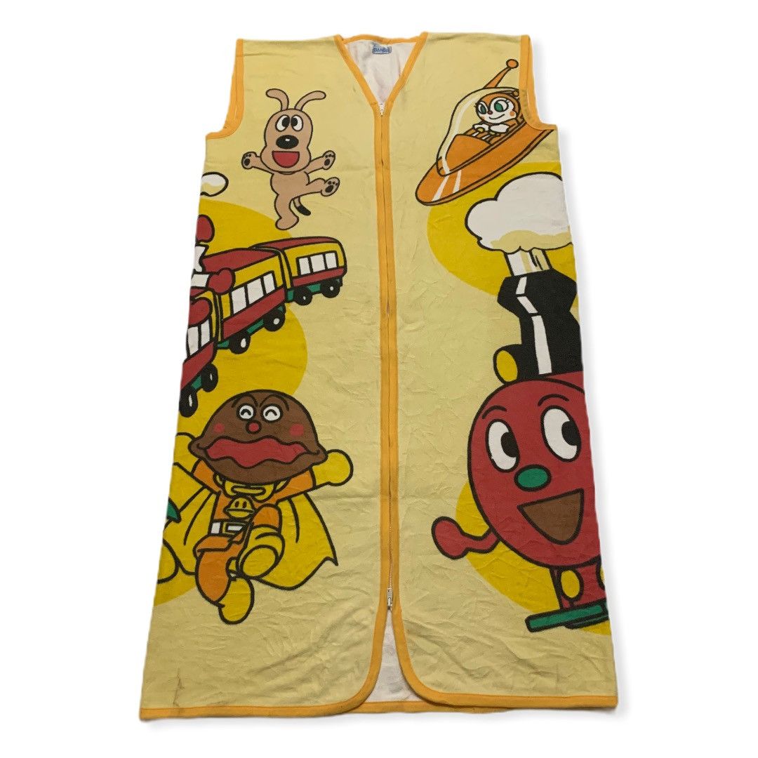 Image of Anima x Vintage Bandai Anpanman Long Vest Jacket in Yellow, Men's (Size XL)