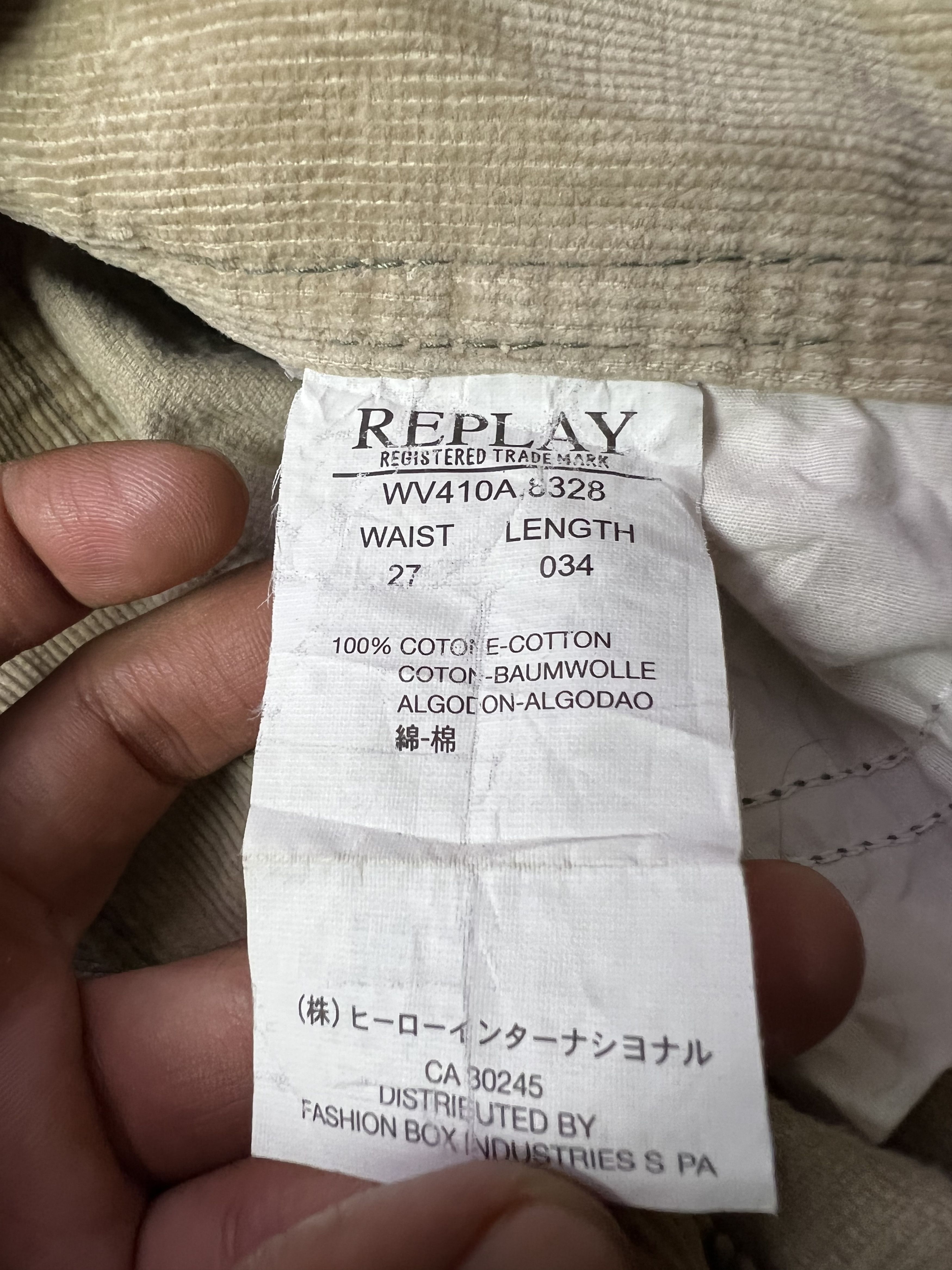 Replay 🔥Replay Corduroy Denim Size 32" / US 10 / IT 46 - 19 Thumbnail