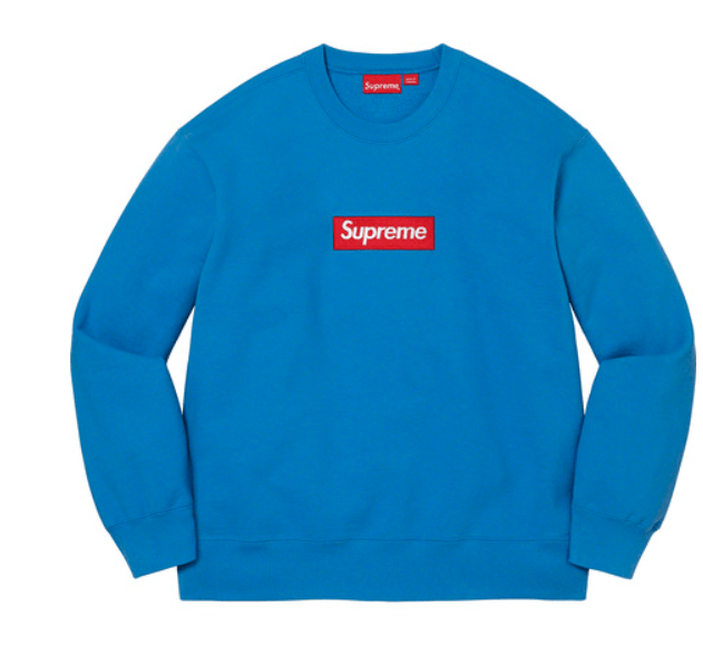 Supreme Supreme Box Logo Crewneck Blue Large (FW22) Goblin | Grailed