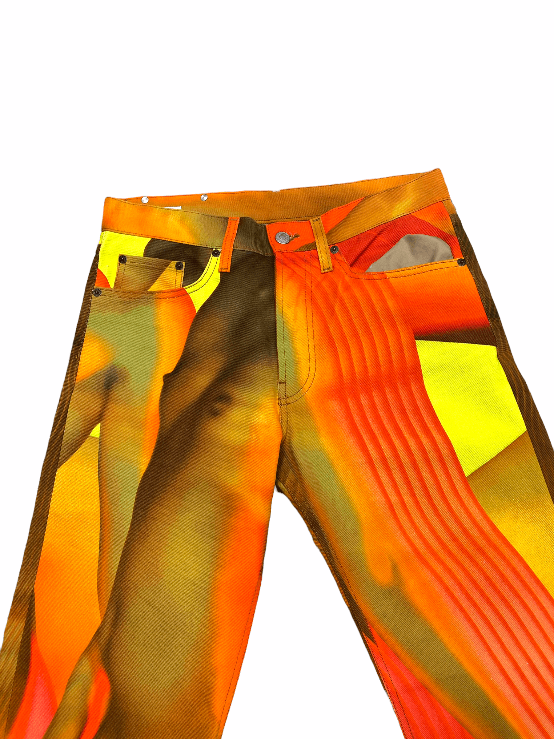 Dries Van Noten SS 2020 Mika Ninagawa Orange Pants Size US 33 - 4 Thumbnail