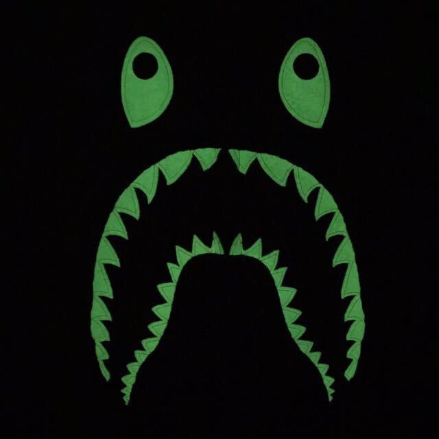 Bape 💫Glow in the Dark💫 BAPE Shark full zip Hoodie a bathing ape Size US XL / EU 56 / 4 - 4 Thumbnail