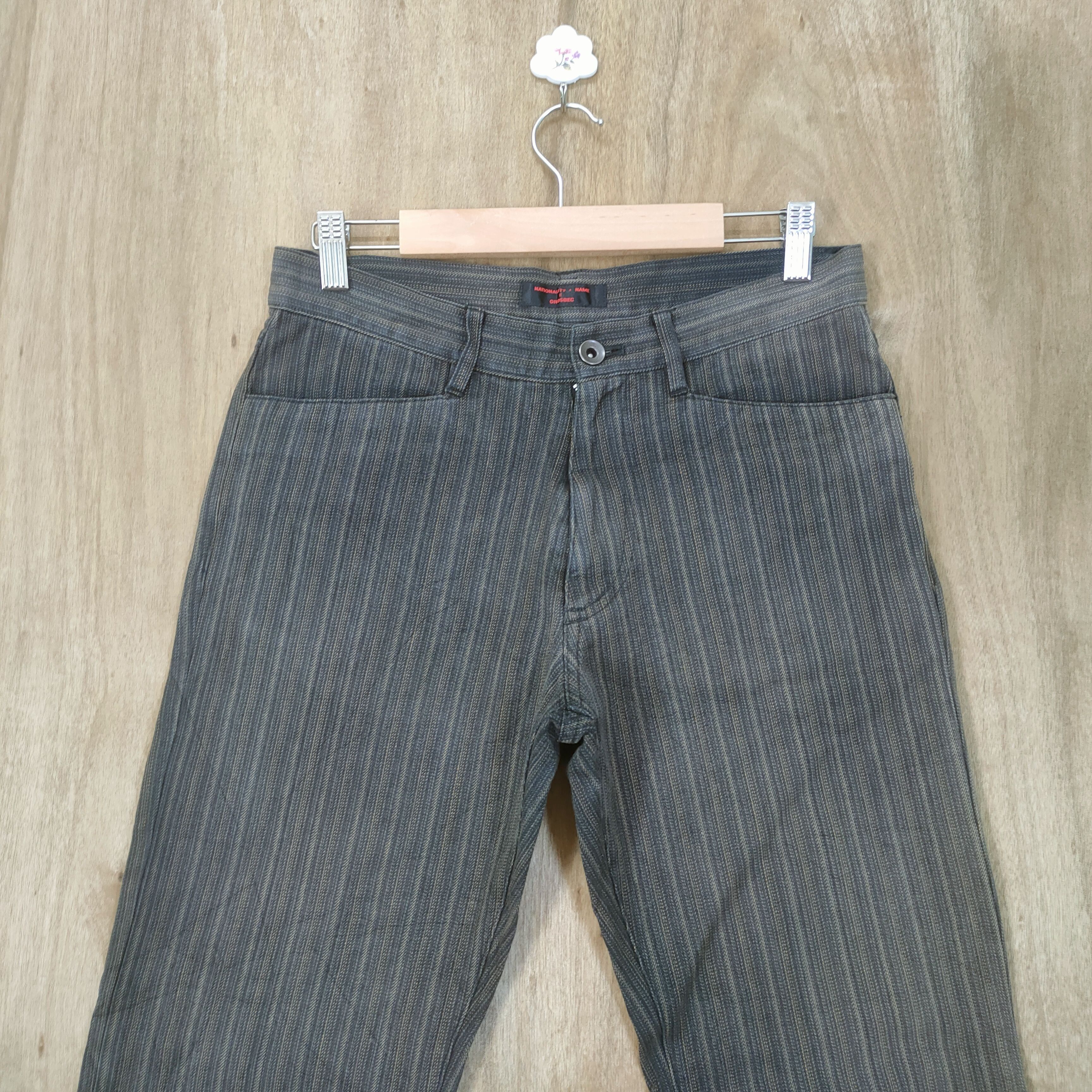 Japanese Brand × Solid and Striped VINTAGE JAPANESE HICKORY STRIPE FADED BROWN PANTS Size US 28 / EU 44 - 3 Thumbnail
