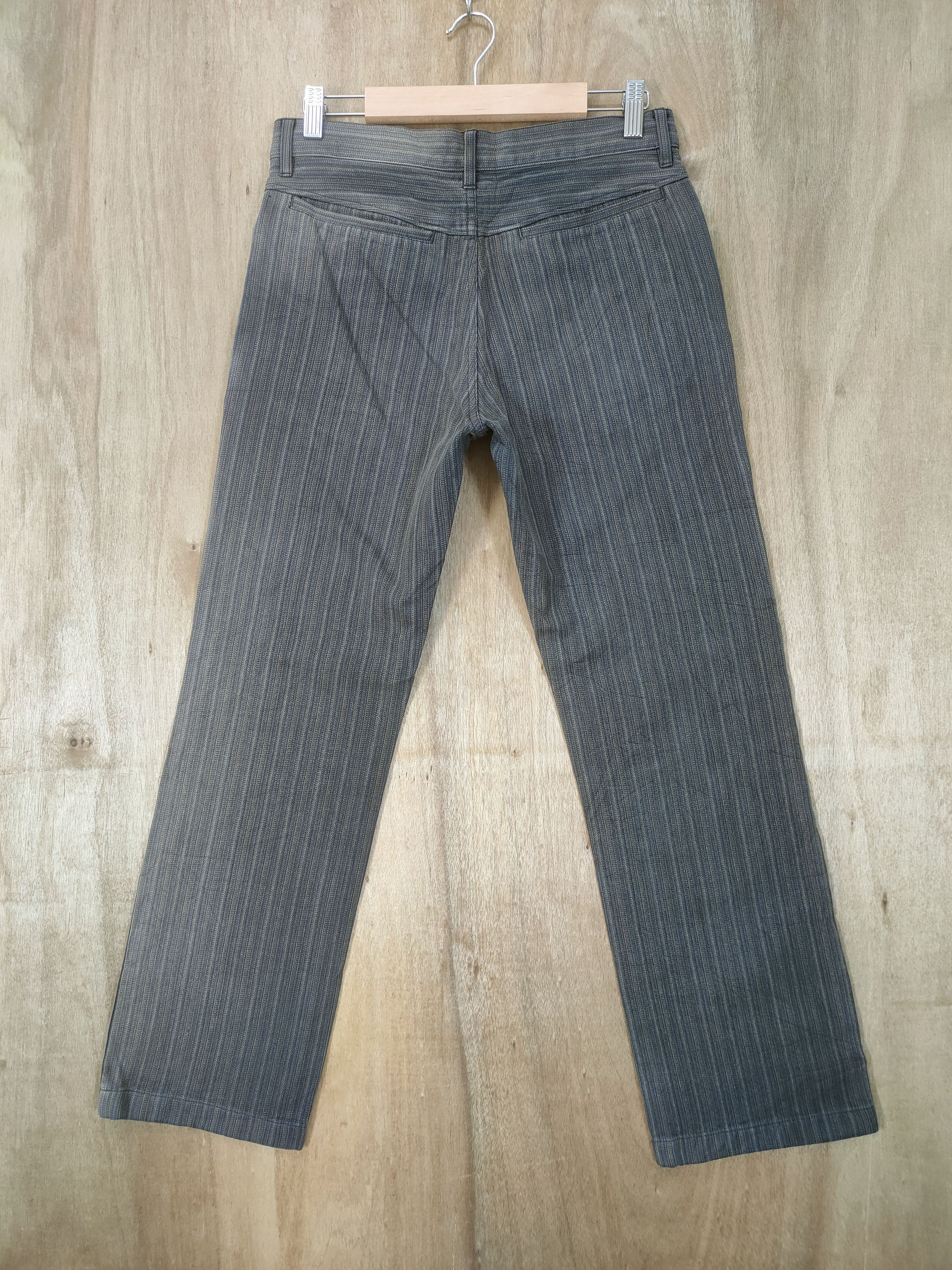 Japanese Brand × Solid and Striped VINTAGE JAPANESE HICKORY STRIPE FADED BROWN PANTS Size US 28 / EU 44 - 8 Thumbnail