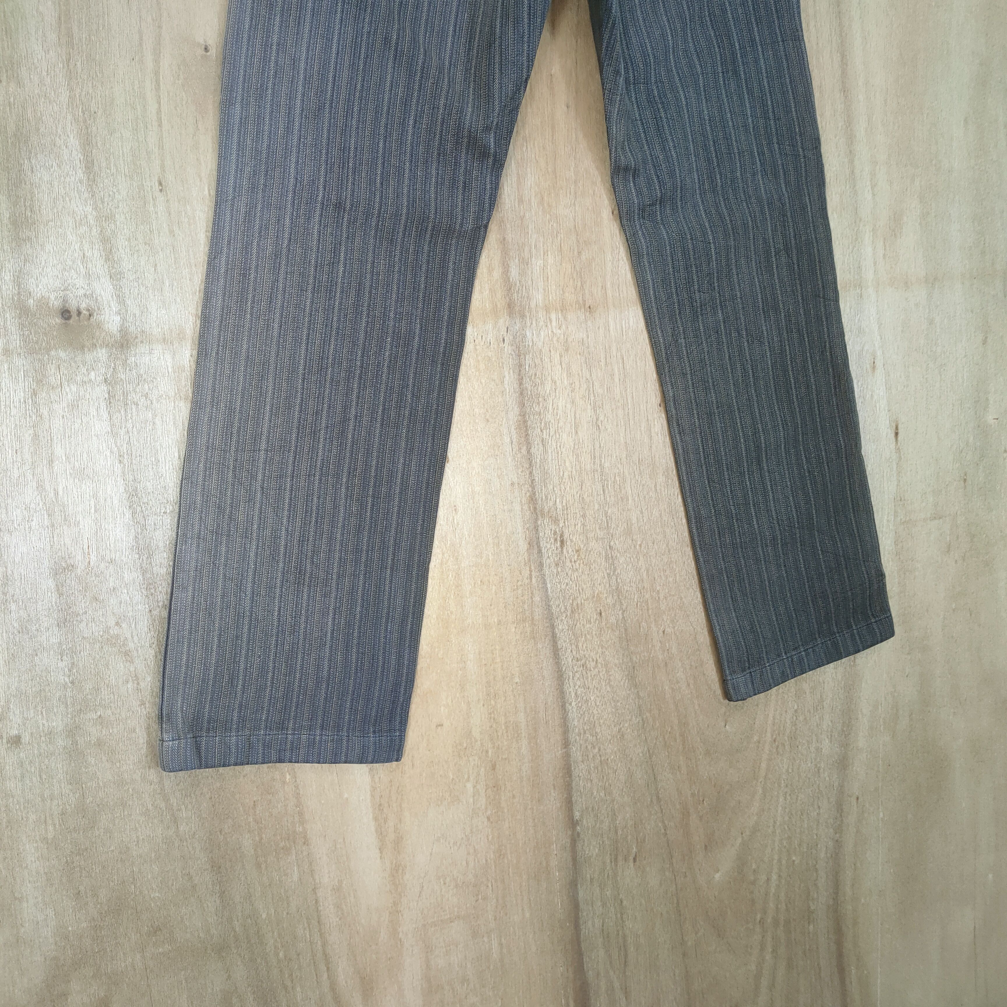 Japanese Brand × Solid and Striped VINTAGE JAPANESE HICKORY STRIPE FADED BROWN PANTS Size US 28 / EU 44 - 10 Thumbnail