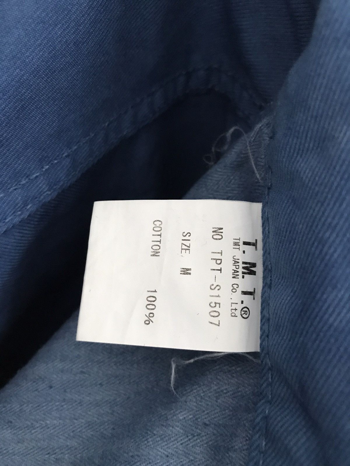 Japanese Brand TMT Japan Naturally Dyed Organic Cotton Denim Jeans Size US 30 / EU 46 - 18 Thumbnail