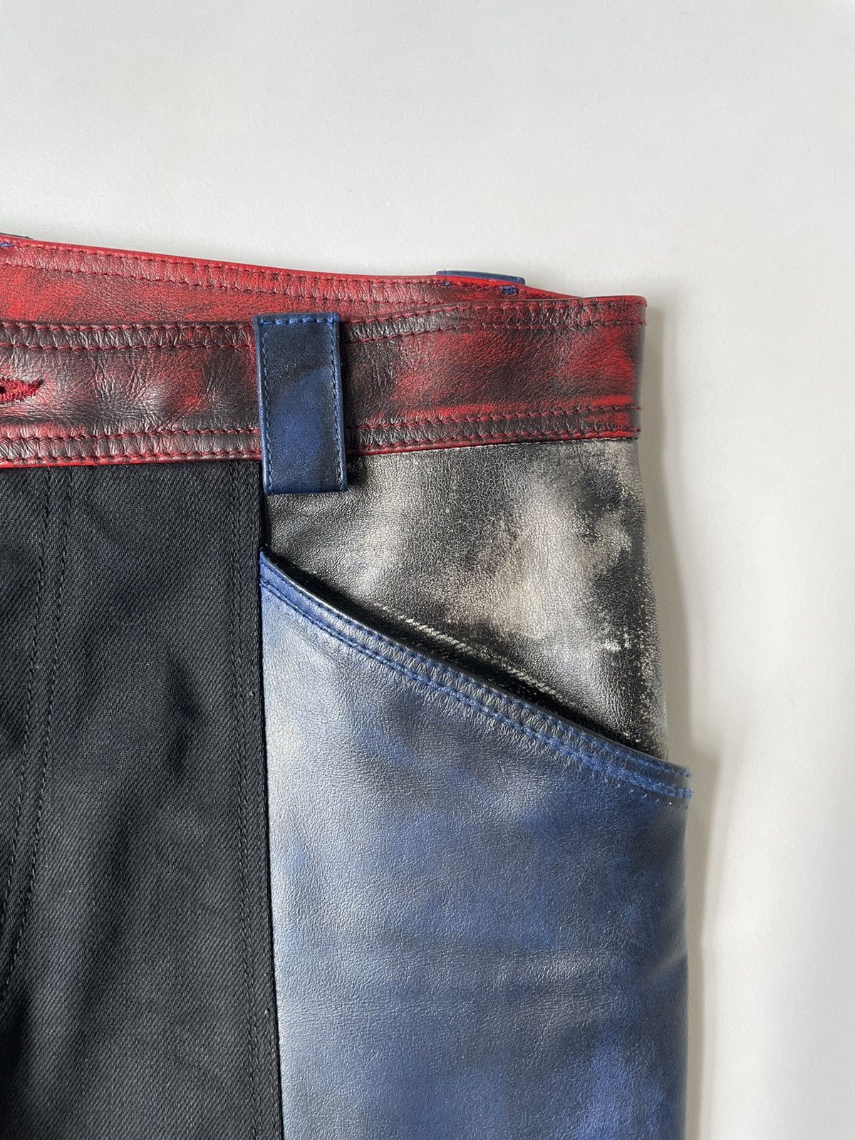 Maison Margiela A/W 17 Sample Panelled Leather Moto Jeans Size US 32 / EU 48 - 7 Thumbnail