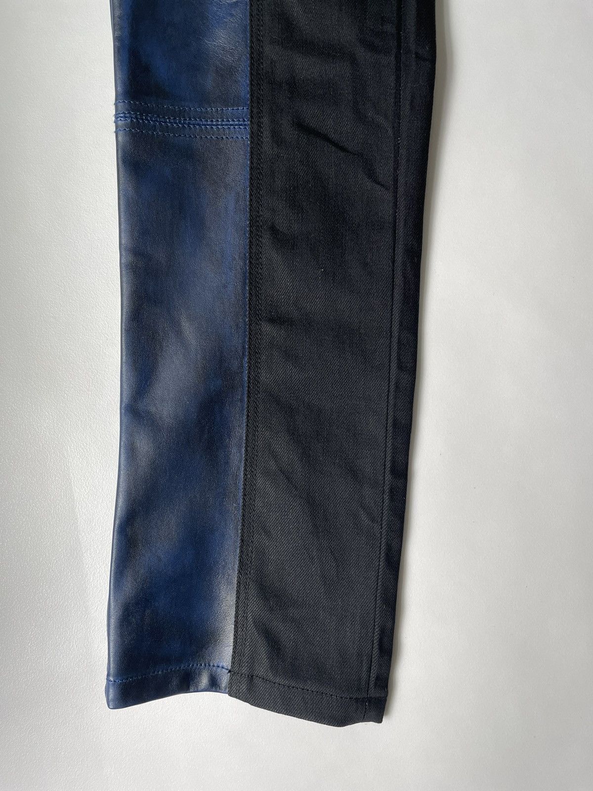 Maison Margiela A/W 17 Sample Panelled Leather Moto Jeans Size US 32 / EU 48 - 9 Thumbnail