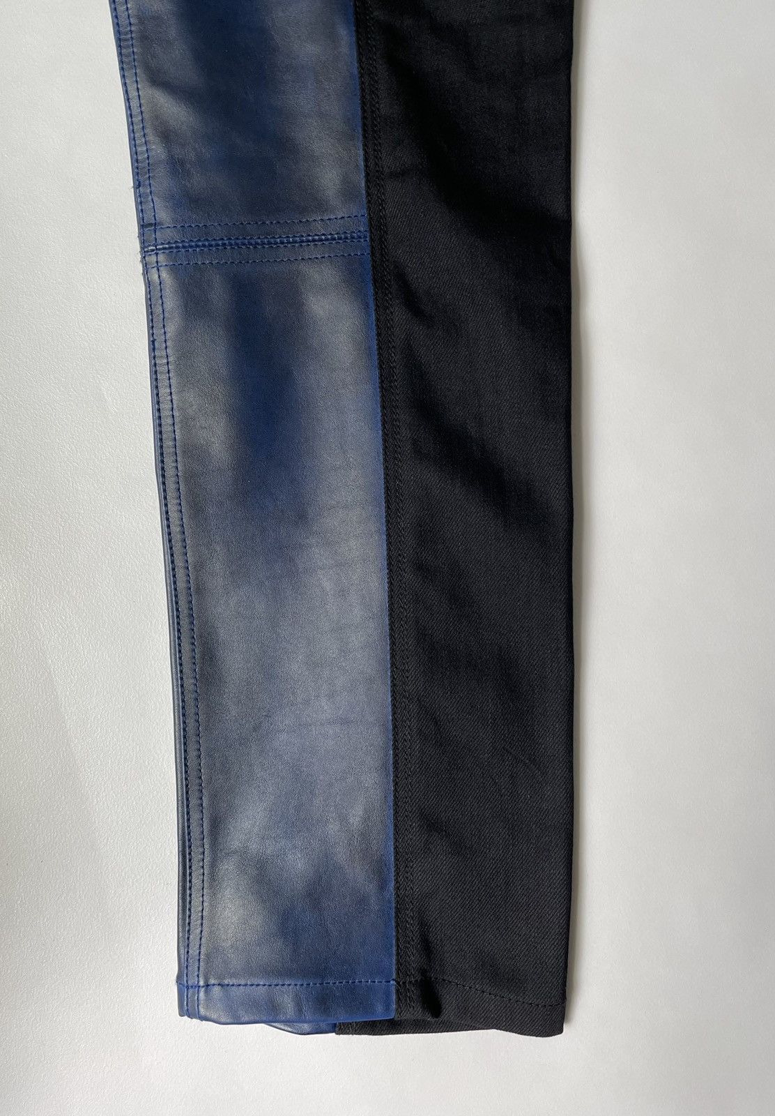 Maison Margiela A/W 17 Sample Panelled Leather Moto Jeans Size US 32 / EU 48 - 16 Thumbnail