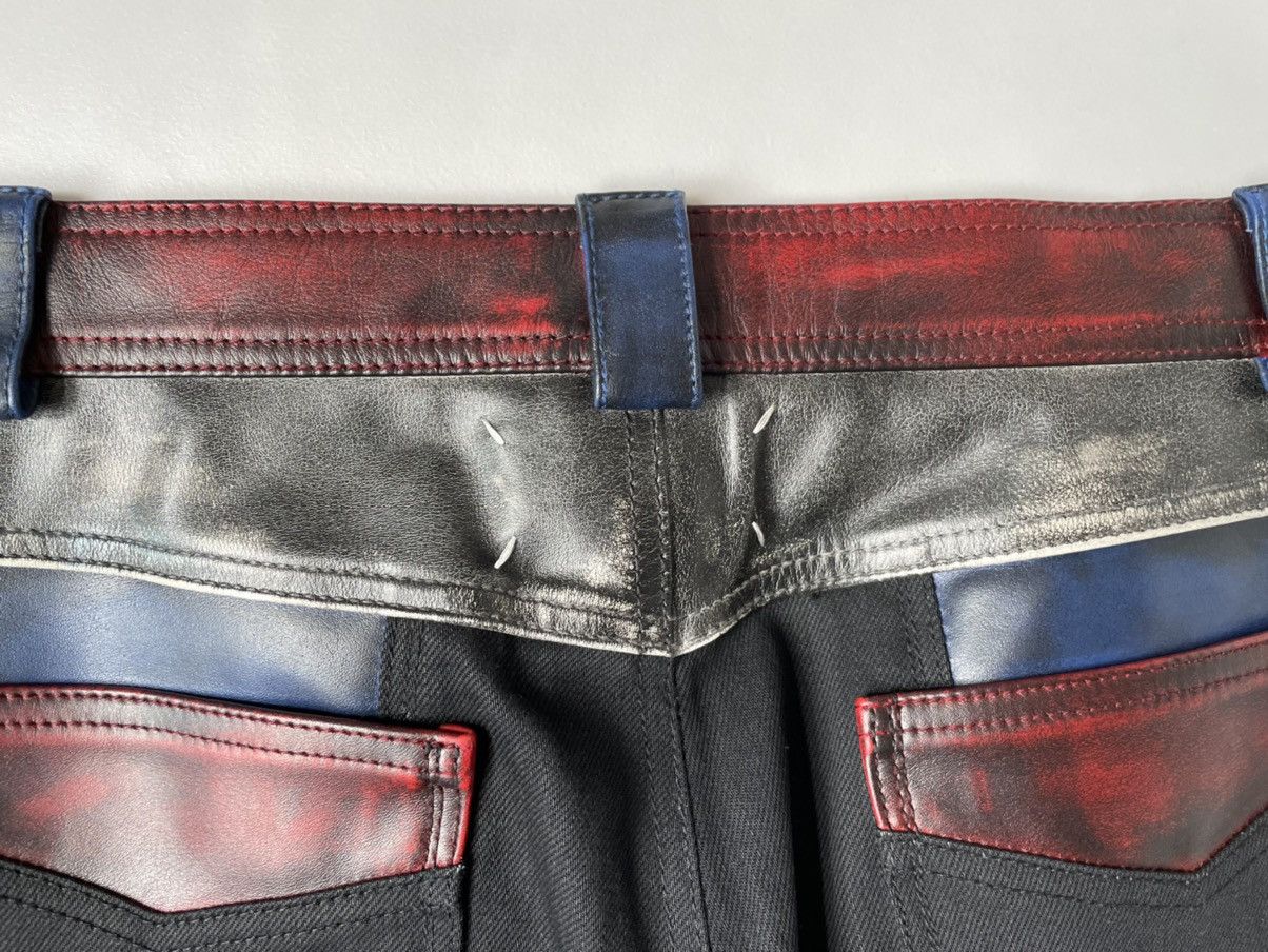 Maison Margiela A/W 17 Sample Panelled Leather Moto Jeans Size US 32 / EU 48 - 14 Thumbnail
