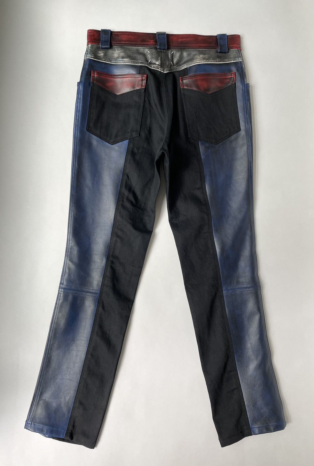 Maison Margiela A/W 17 Sample Panelled Leather Moto Jeans Size US 32 / EU 48 - 10 Thumbnail