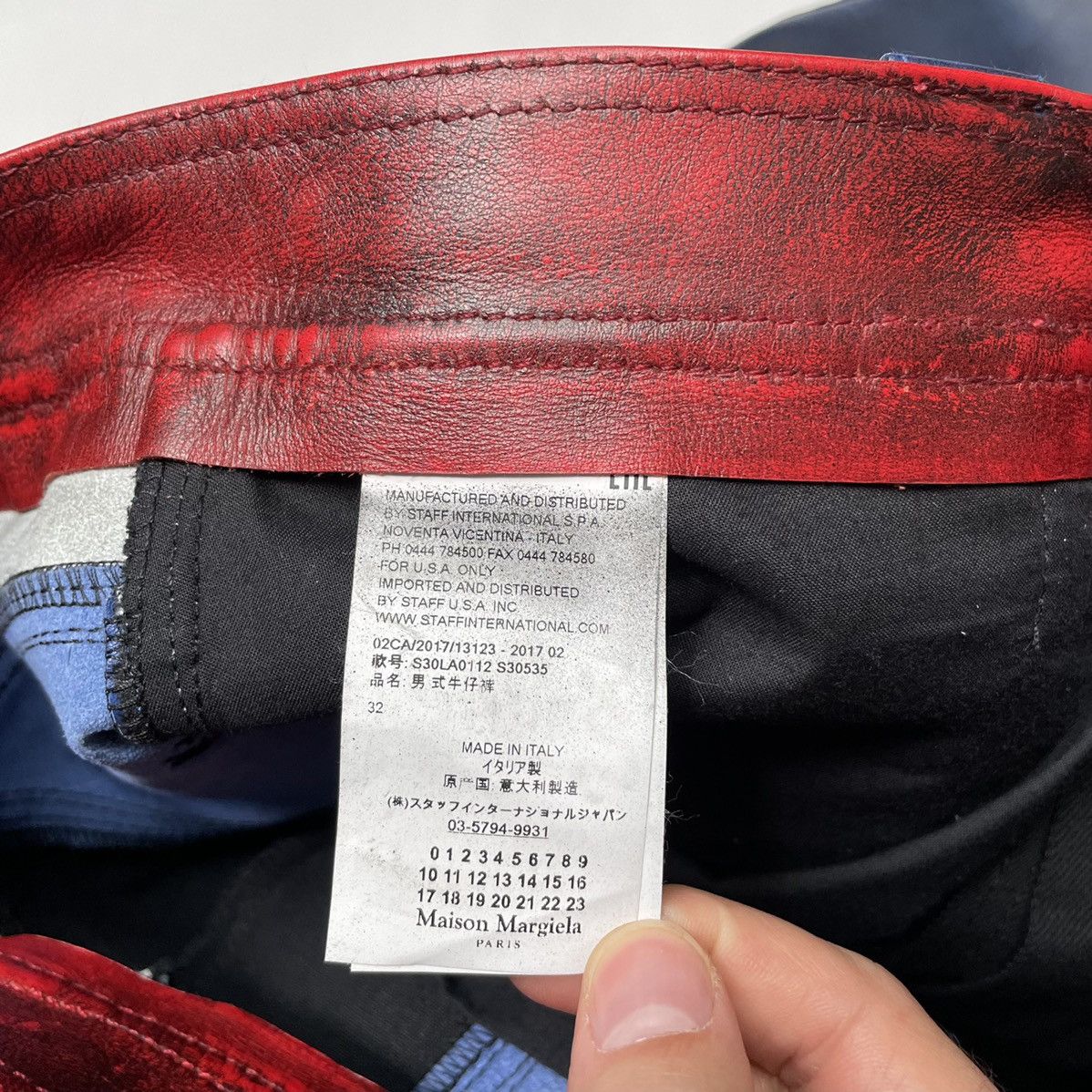 Maison Margiela A/W 17 Sample Panelled Leather Moto Jeans Size US 32 / EU 48 - 12 Thumbnail