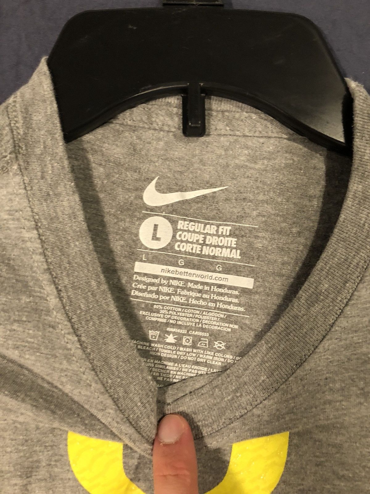 Nike Nike Oregon Tee, Gray, Team, Size L Size US L / EU 52-54 / 3 - 3 Thumbnail